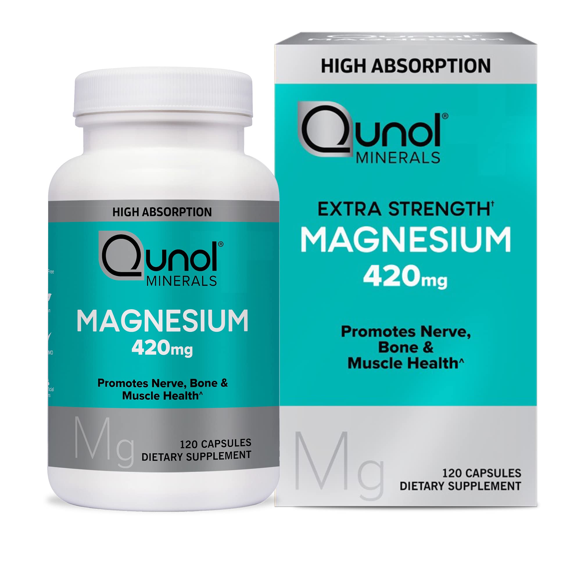 Foto 2 pulgar | Suplemento Qunol, Cápsulas De Glicinato De Magnesio, 420 Mg, 120 Unidades - Venta Internacional.