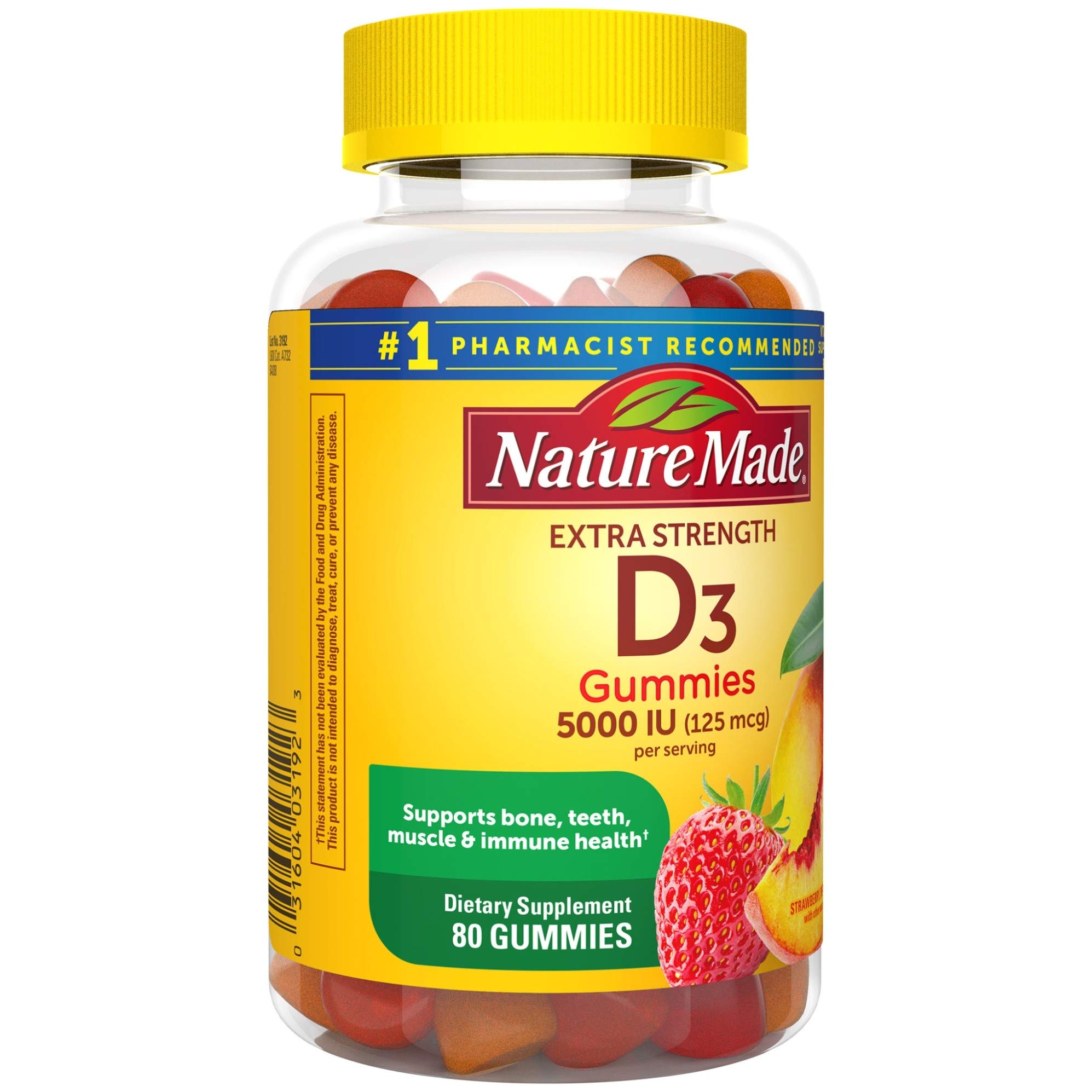 Foto 8 pulgar | Suplemento De Vitamina D3 Nature Made 5000 Ui 80 Gomitas - Venta Internacional.