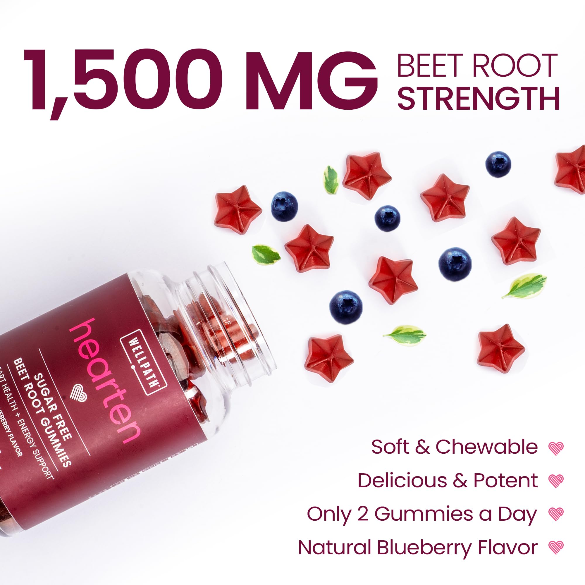 Foto 5 pulgar | Complemente Las Gomitas De Raíz De Remolacha Wellpath De 1500 Mg Para La Presión Arterial - Venta Internacional.