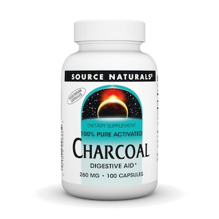 Foto 1 | Carbón Vegetal 100% Puro Activado De Supplement Source Naturals, 100 Cápsulas - Venta Internacional.