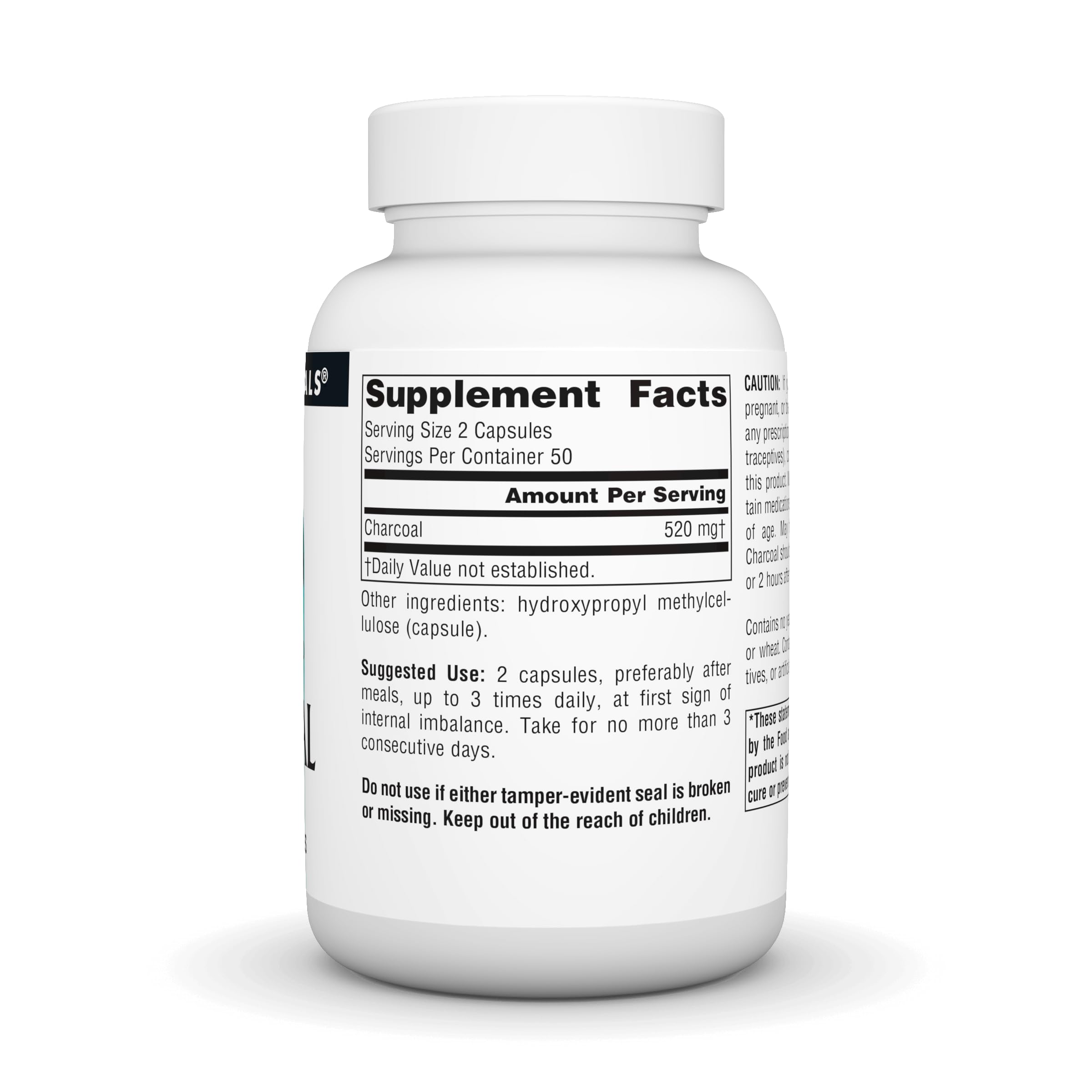 Foto 3 pulgar | Carbón Vegetal 100% Puro Activado De Supplement Source Naturals, 100 Cápsulas - Venta Internacional.