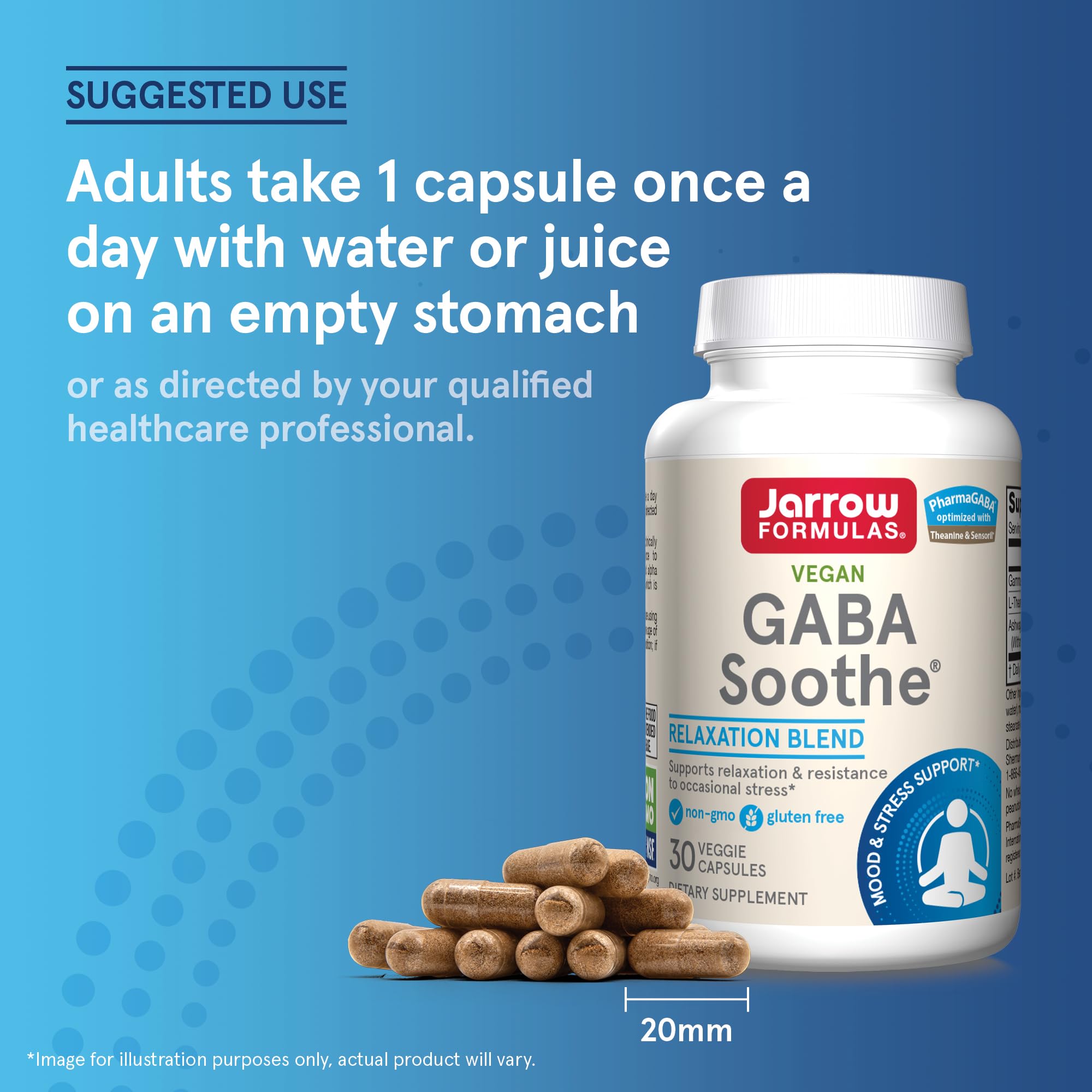 Foto 7 | Suplemento Dietético Jarrow Formulas Gaba Soothe 30 Cápsulas - Venta Internacional.