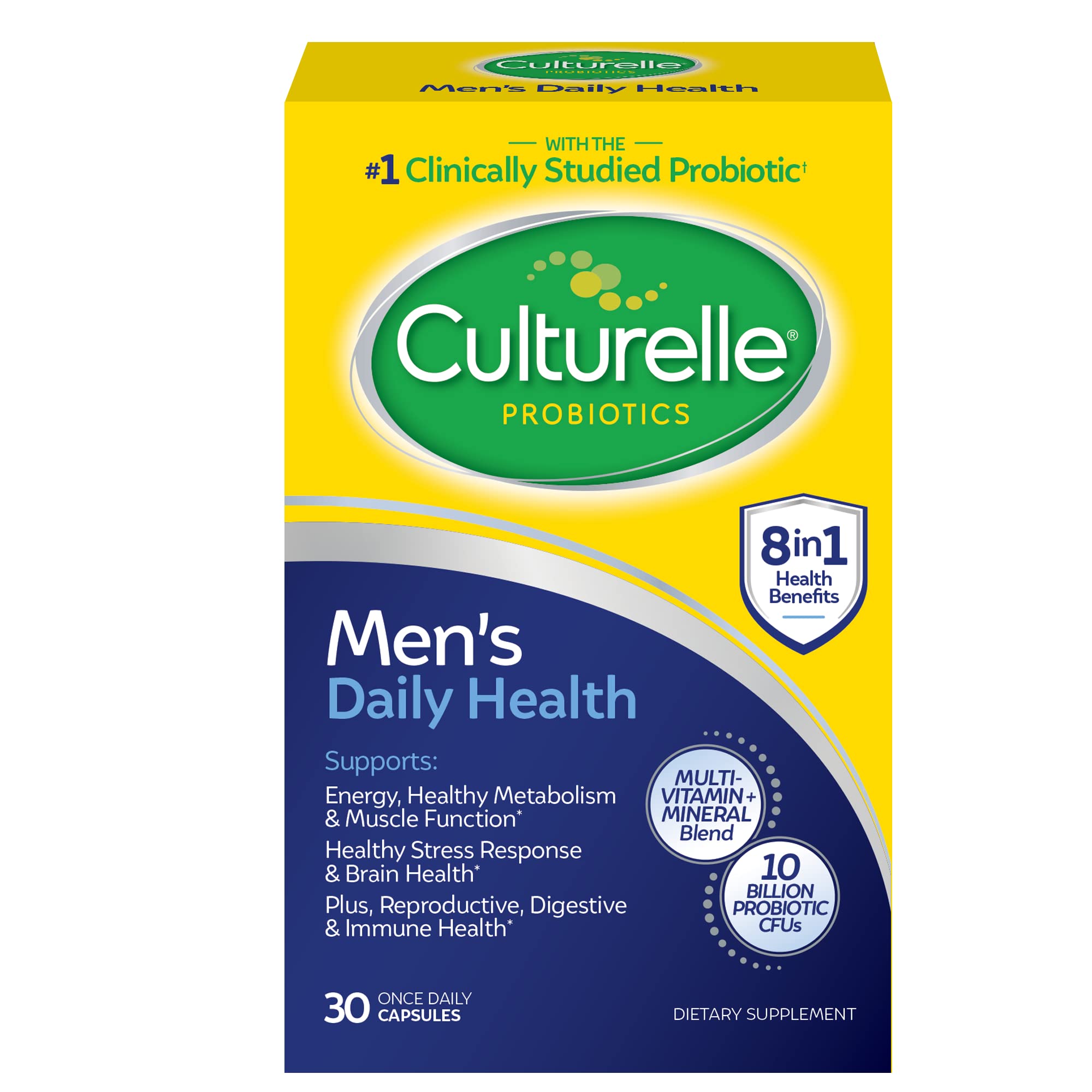 Probiótico Y Multivitamínico Culturelle Daily Health Men 30 Unidades - Venta Internacional.