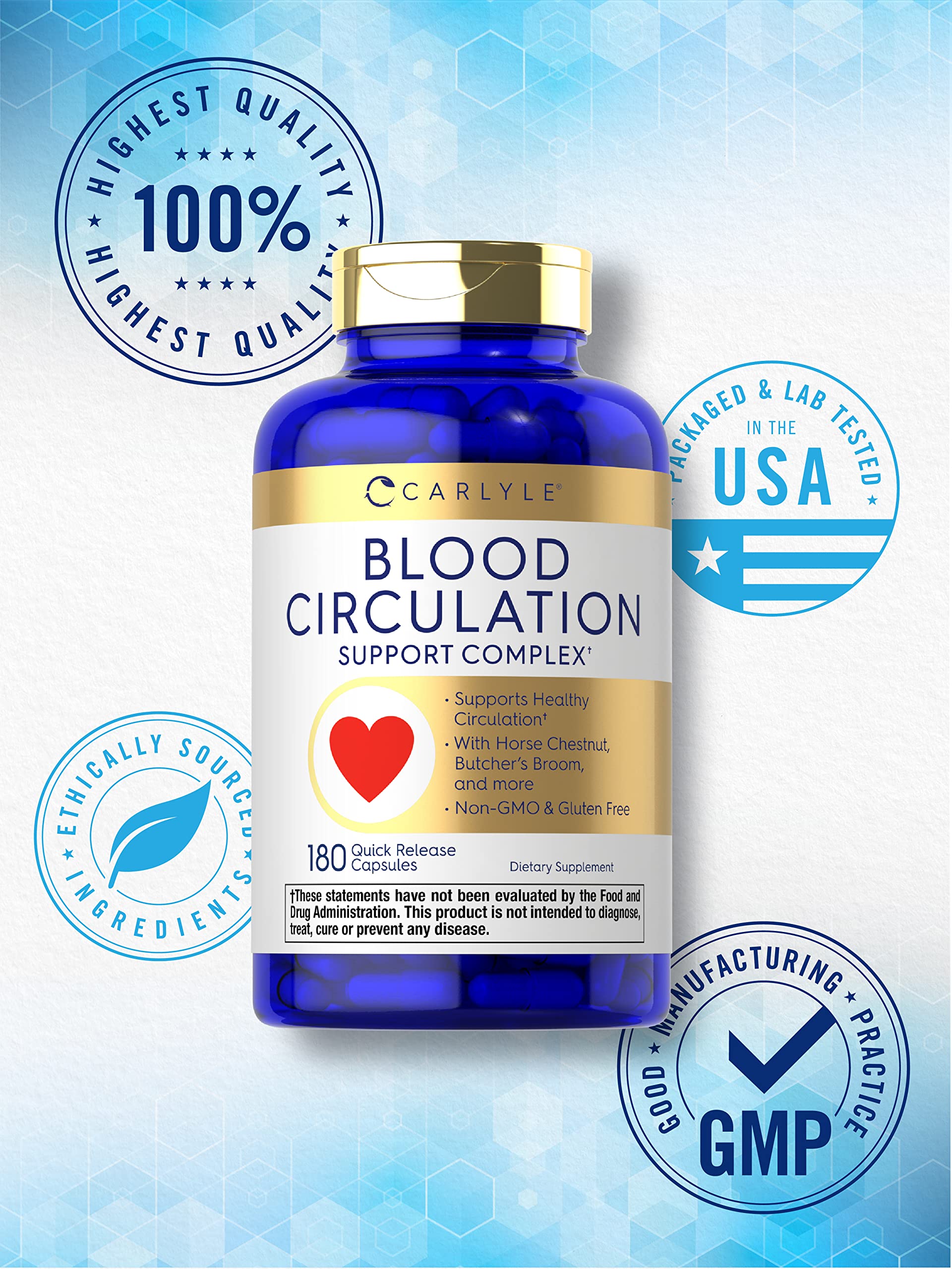 Foto 5 | Suplemento Carlyle Blood Circulation 180 Cápsulas - Venta Internacional.