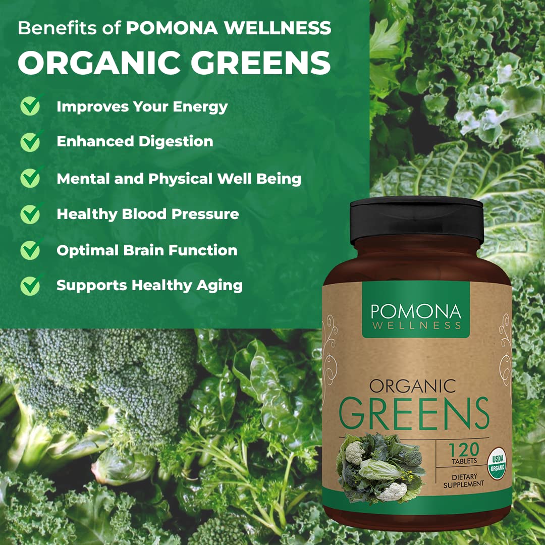 Foto 3 pulgar | Suplemento Pomona Wellness Super Greens 120 Comprimidos - Venta Internacional.