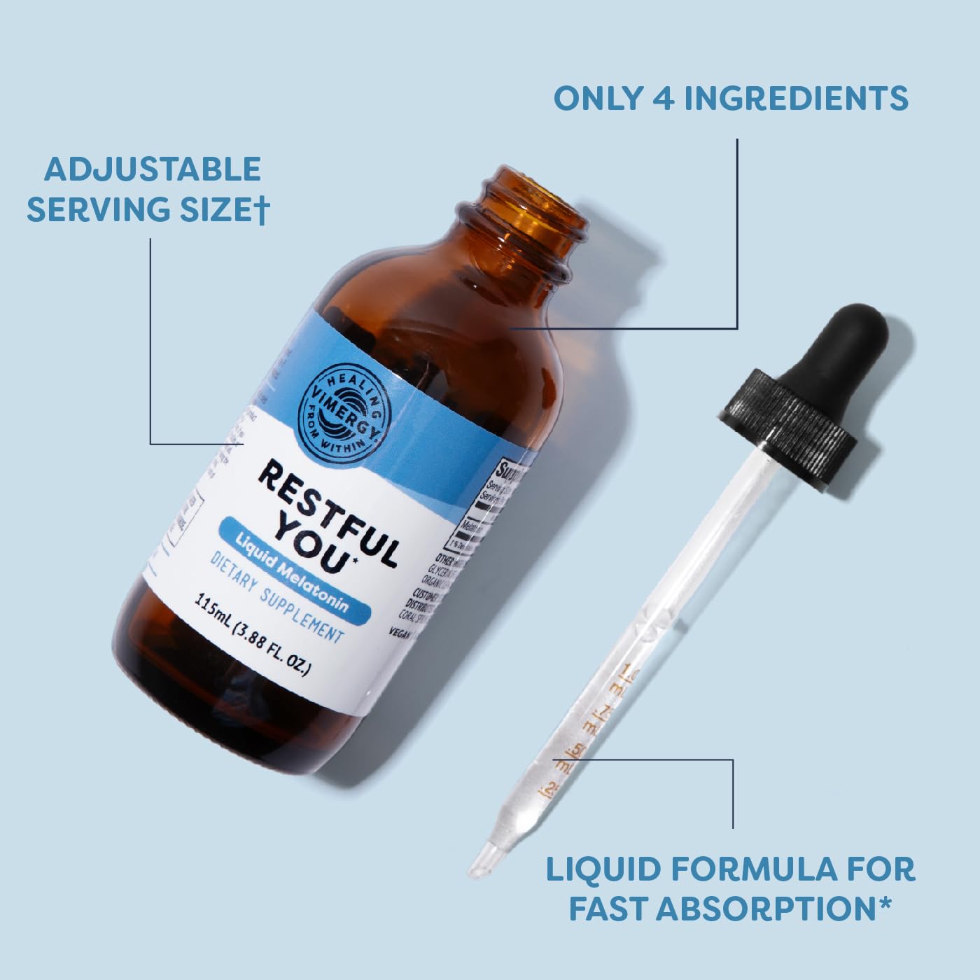 Foto 4 pulgar | Ayuda Para Dormir Vimergy Restful You Melatonina 5 Mg 115 Ml - Venta Internacional.
