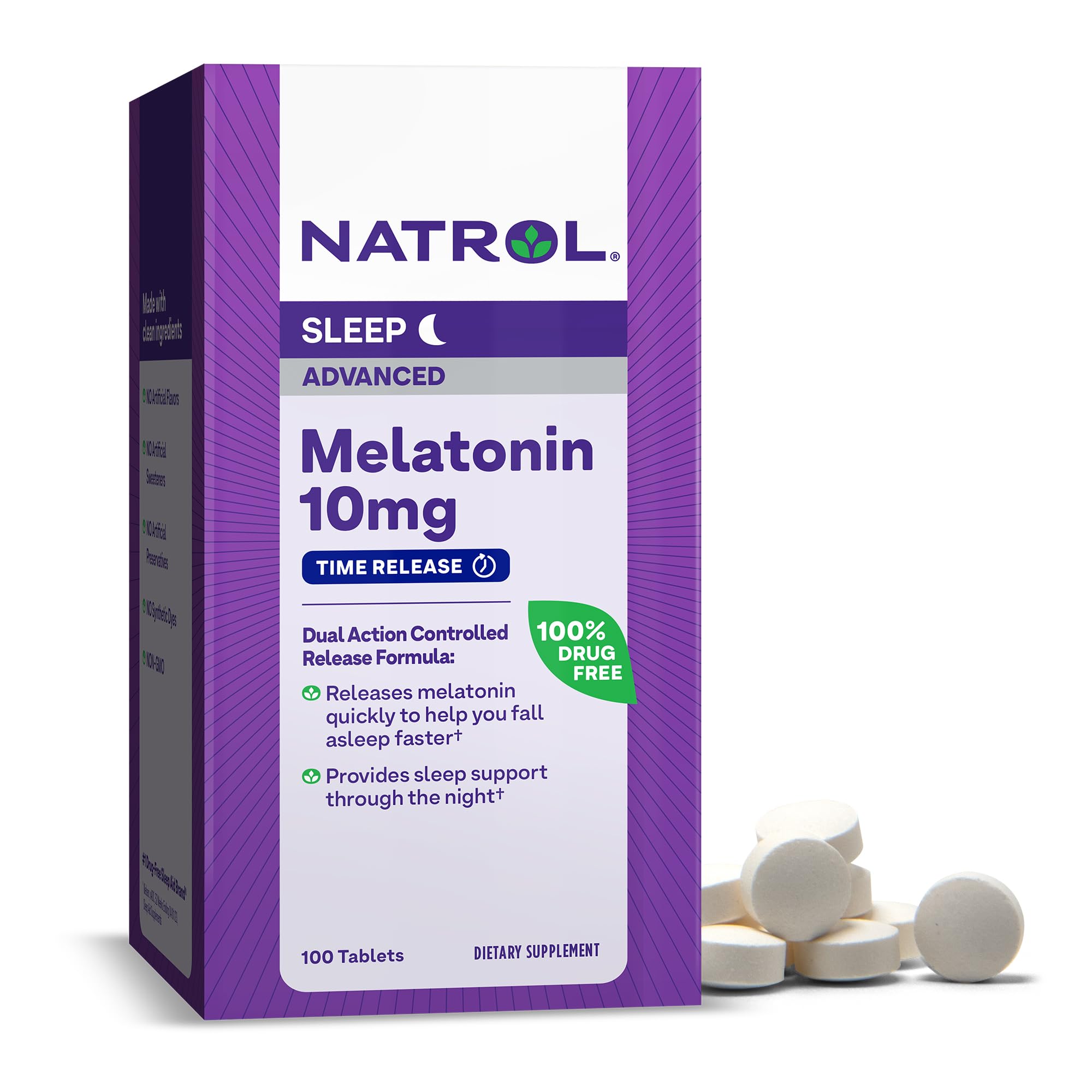 Foto 2 pulgar | Suplemento Natrol Advanced Sleep Melatonin 10 Mg 100 Comprimidos - Venta Internacional.