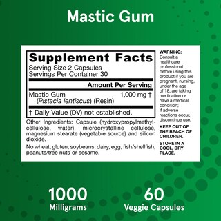 Foto 6 | Suplemento Jarrow Formulas Mastic Gum 1000 Mg 60 Cápsulas - Venta Internacional.