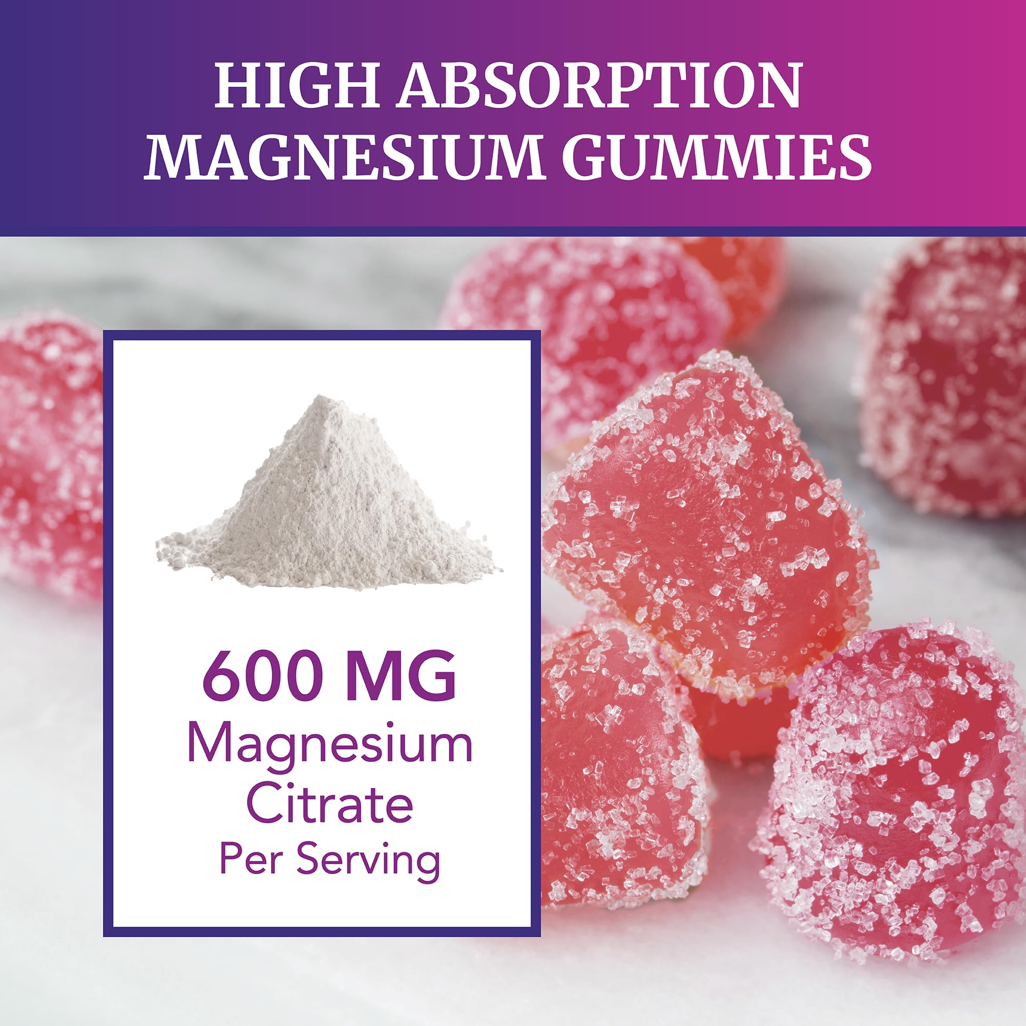 Foto 8 pulgar | Gomitas De Citrato De Magnesio Nobi Nutrition 600 Mg 60 Unidades - Venta Internacional.