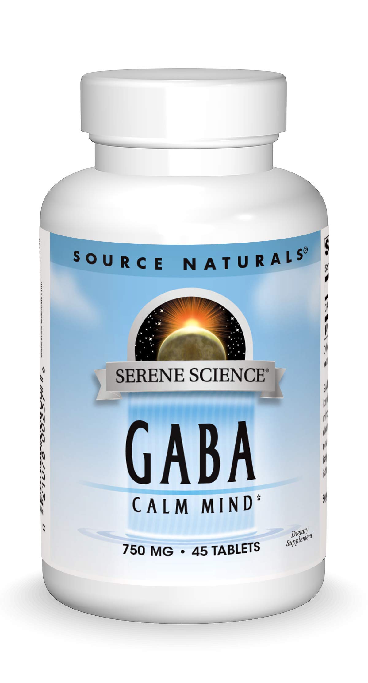 Supplement Source Naturals Serene Science Gaba 750 Mg 45 Comprimidos - Venta Internacional.
