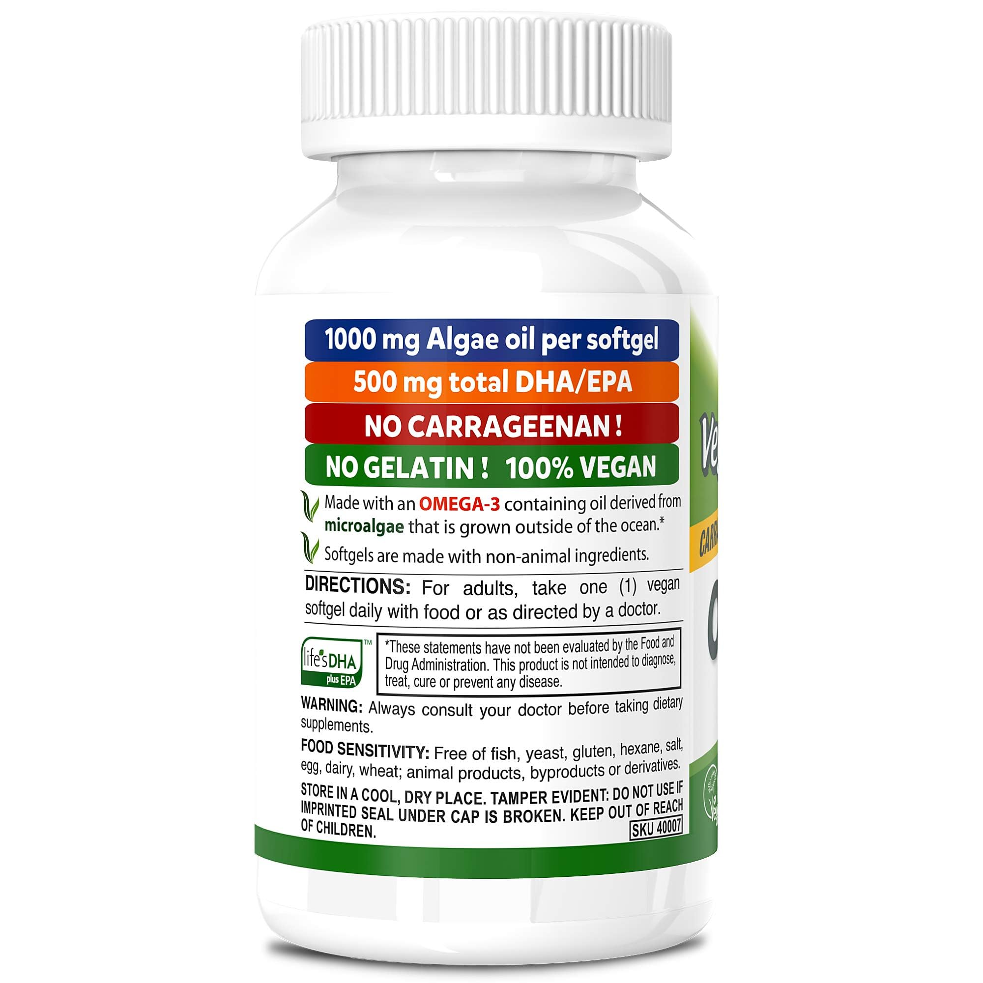 Foto 4 pulgar | Suplemento Deva Vegan Omega-3 Dha Epa 500 Mg 60 Cápsulas Blandas X2 - Venta Internacional.