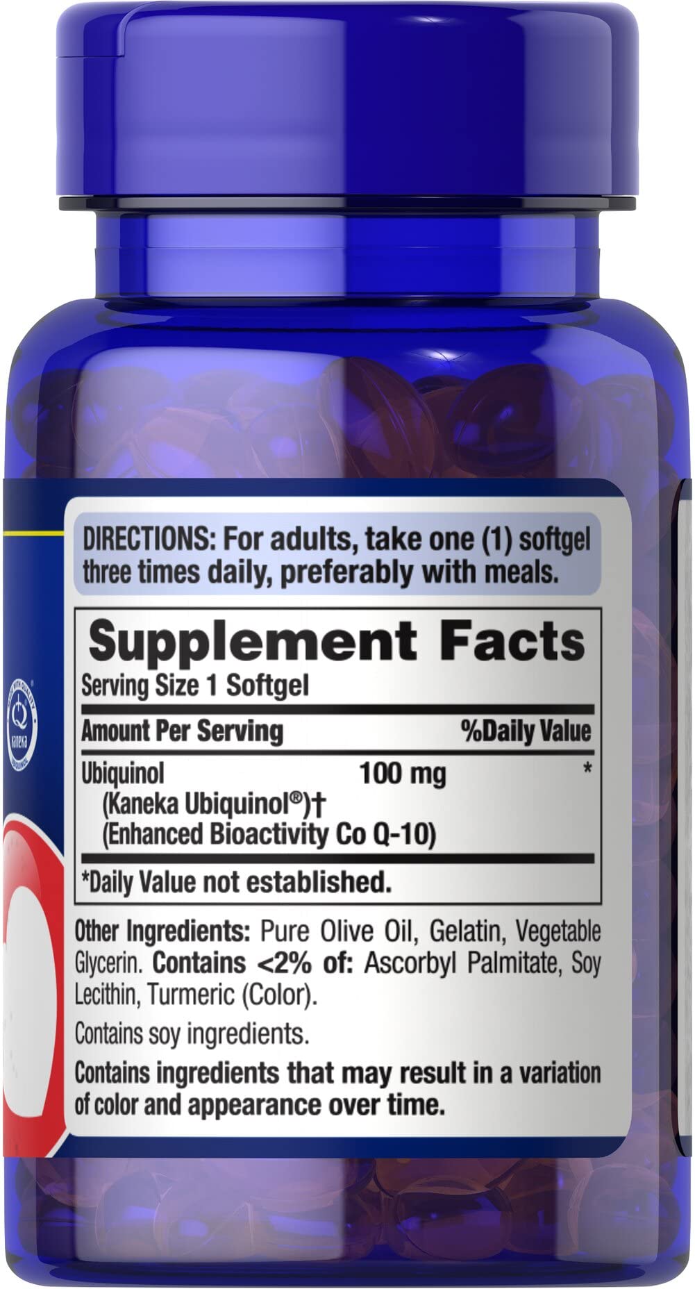 Foto 6 pulgar | Suplemento Puritan's Pride Ubiquinol 100 Mg 60 Cápsulas Blandas - Venta Internacional.