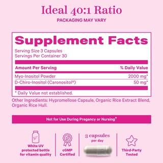 Foto 3 | Suplemento Pink Stork Myo-inositol Y D-chiro Inositol 90 Cápsulas - Venta Internacional.