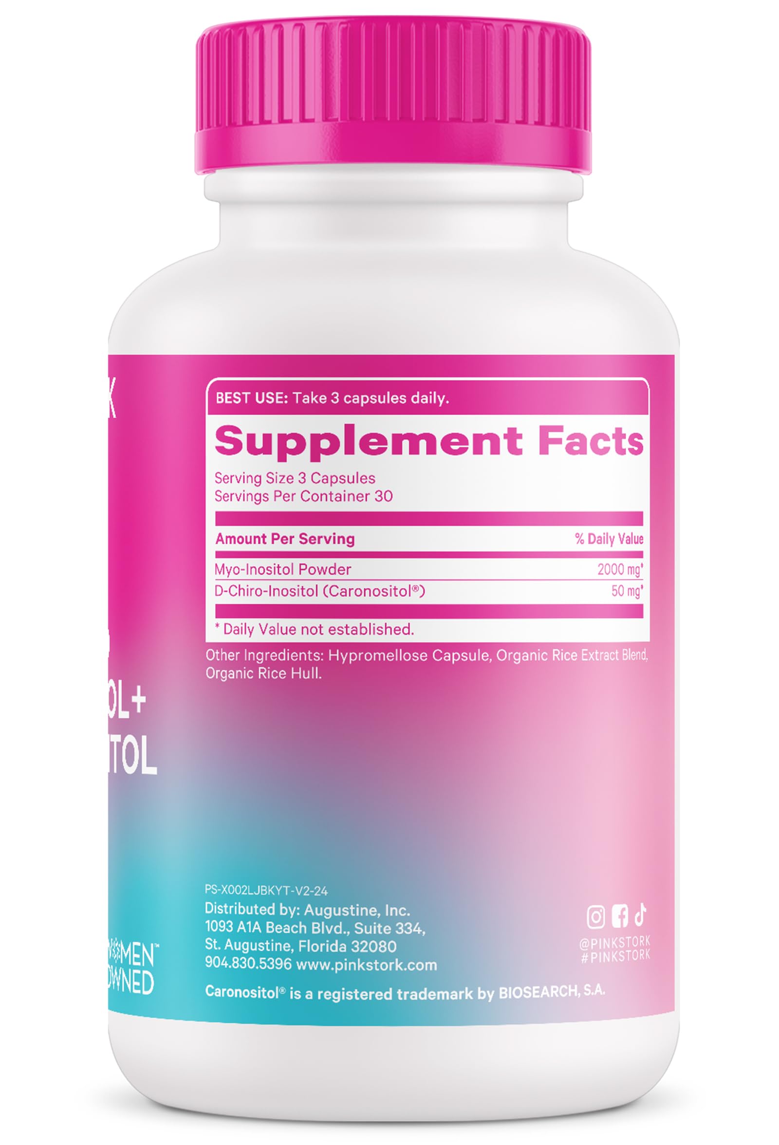 Foto 8 pulgar | Suplemento Pink Stork Myo-inositol Y D-chiro Inositol 90 Cápsulas - Venta Internacional.