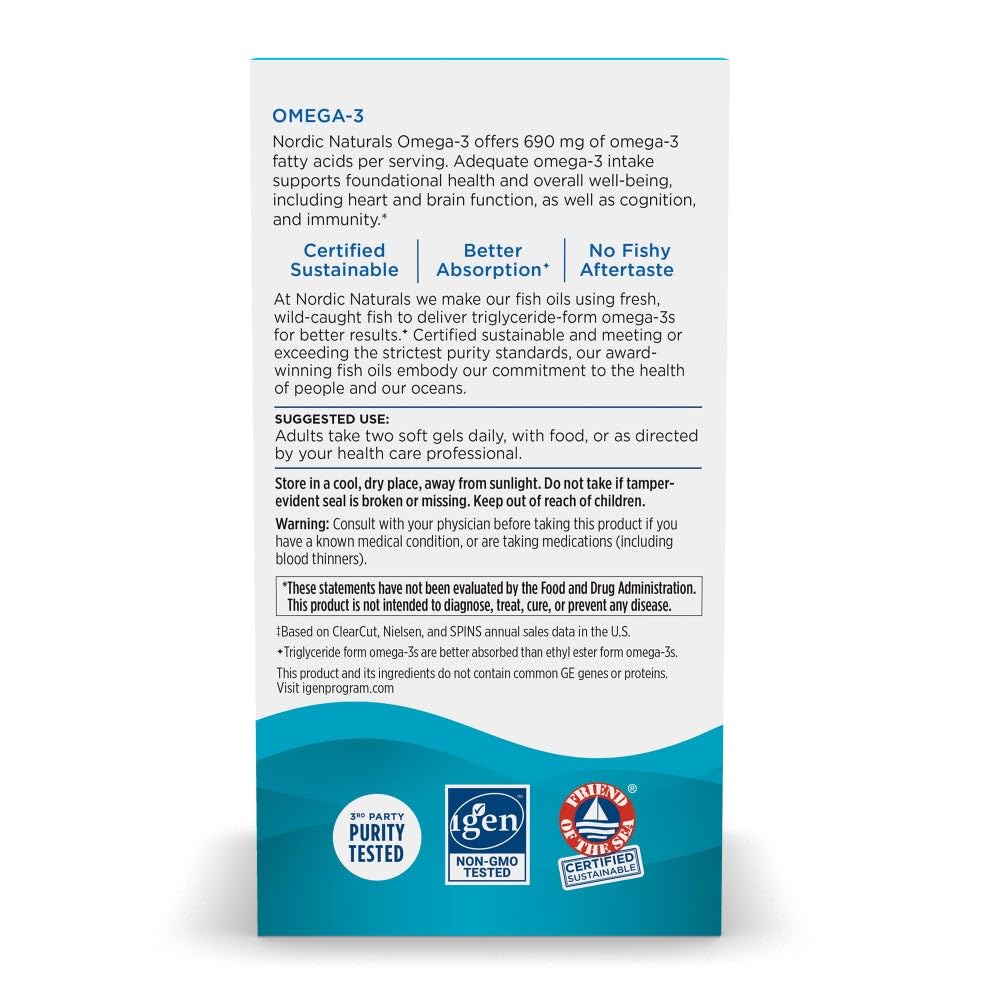 Foto 4 pulgar | Suplemento De Aceite De Pescado Omega-3 De Nordic Naturals, 690 Mg, 90 Cápsulas Blandas - Venta Internacional.