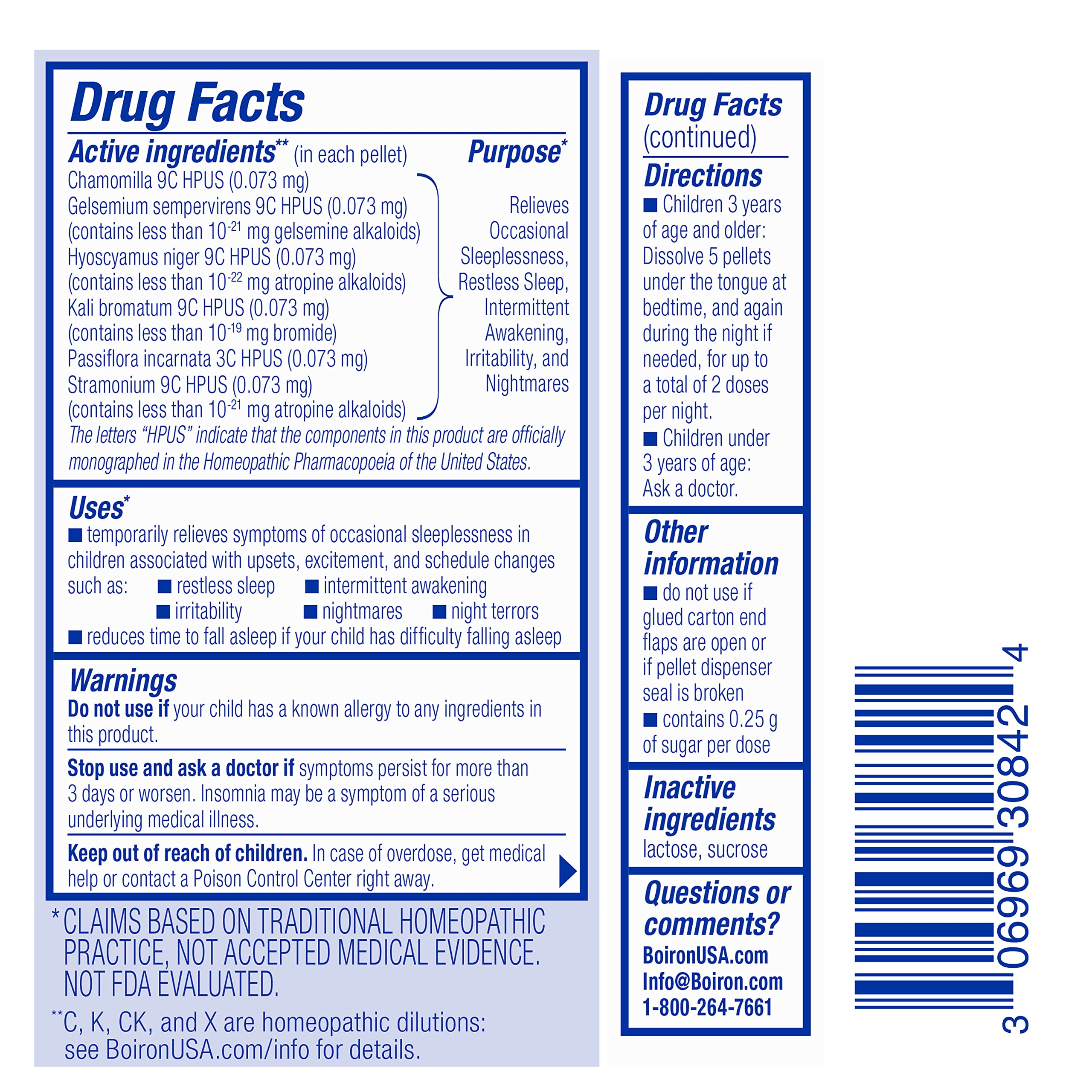 Foto 7 | Sleep Aid Boiron Sleepcalm Kids Sin Melatonina, 2 Unidades - Venta Internacional.