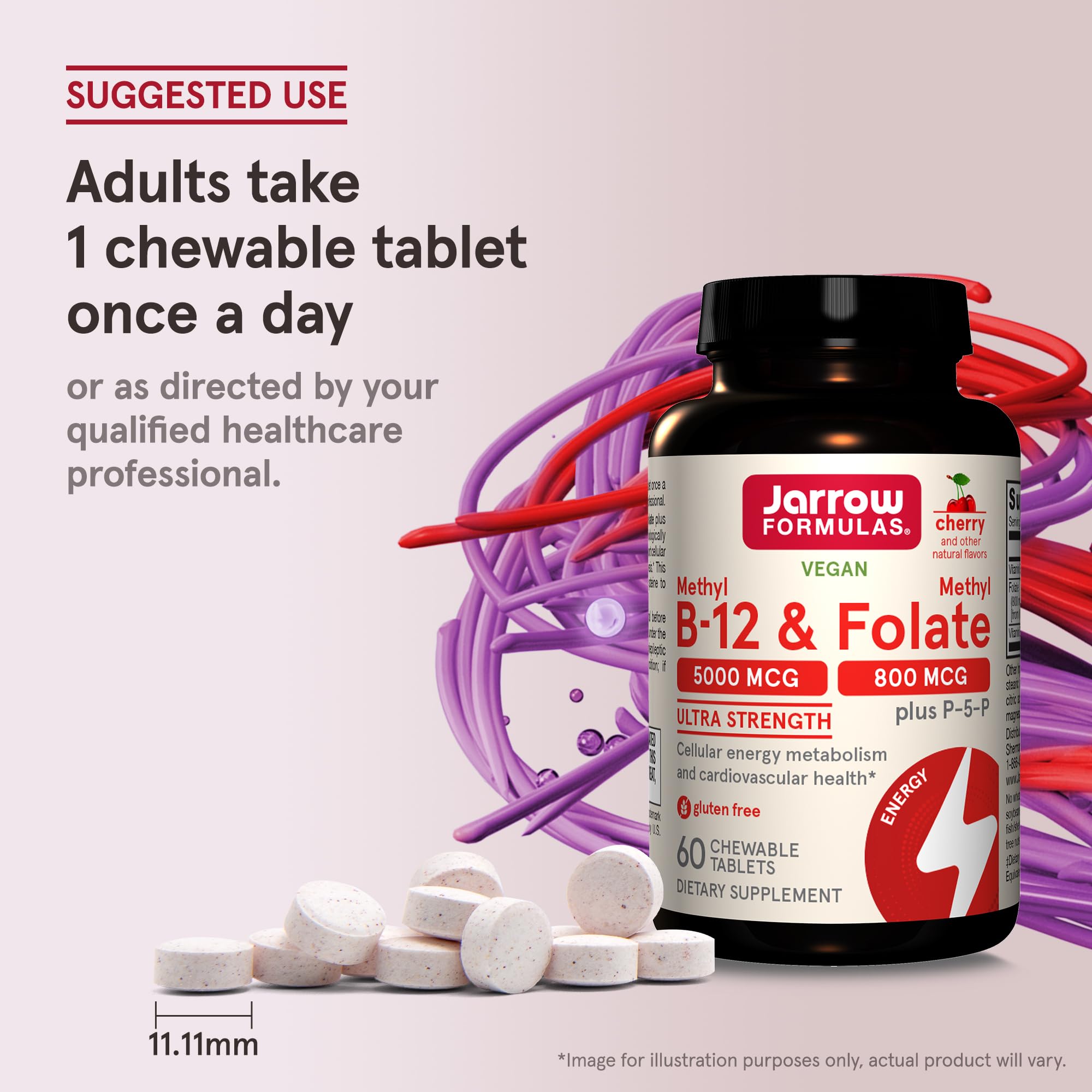 Foto 8 pulgar | Suplemento De Metil B-12 Ultra Fuerte De Jarrow Formulas, 5000 Mcg - Venta Internacional.