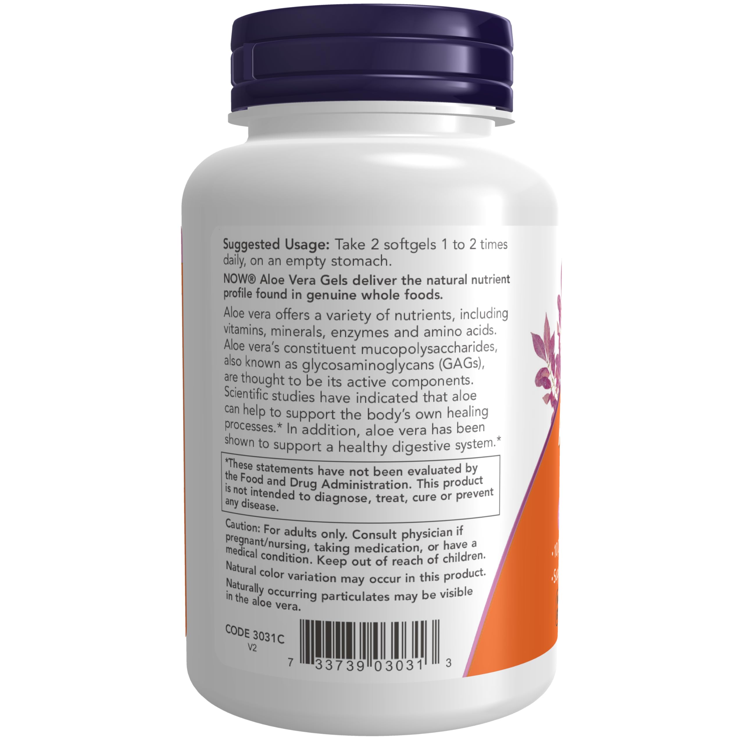 Foto 4 pulgar | Suplemento Now Foods Con Aloe Vera, 10 000 Mg, 100 Cápsulas Blandas - Venta Internacional.