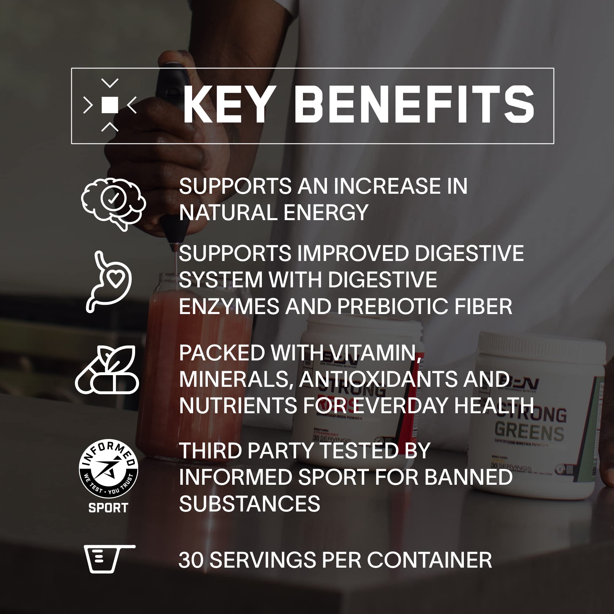Foto 4 pulgar | Superalimento En Polvo Bare Performance Nutrition Bpn Strong Reds - Venta Internacional.