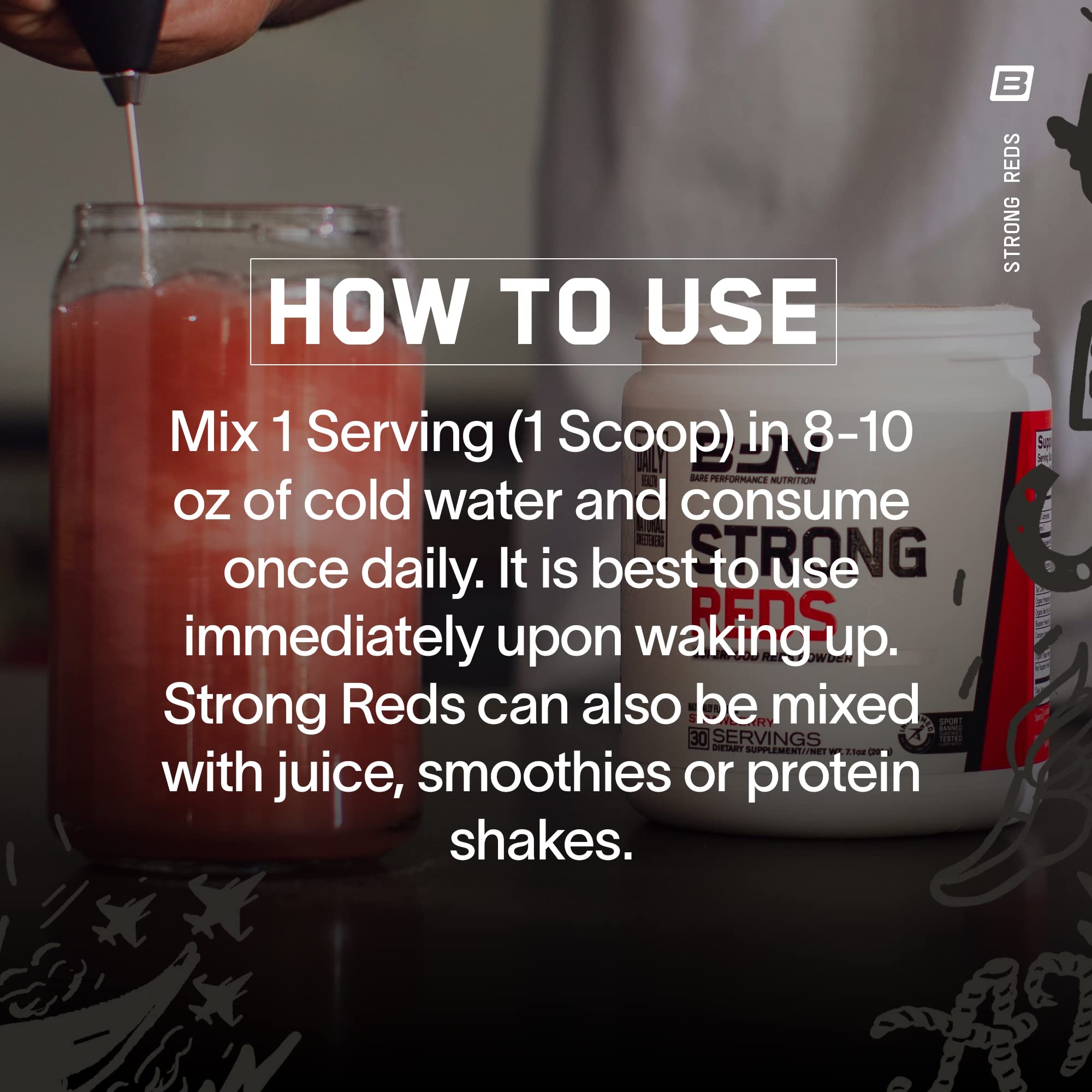 Foto 4 | Superalimento En Polvo Bare Performance Nutrition Bpn Strong Reds - Venta Internacional.