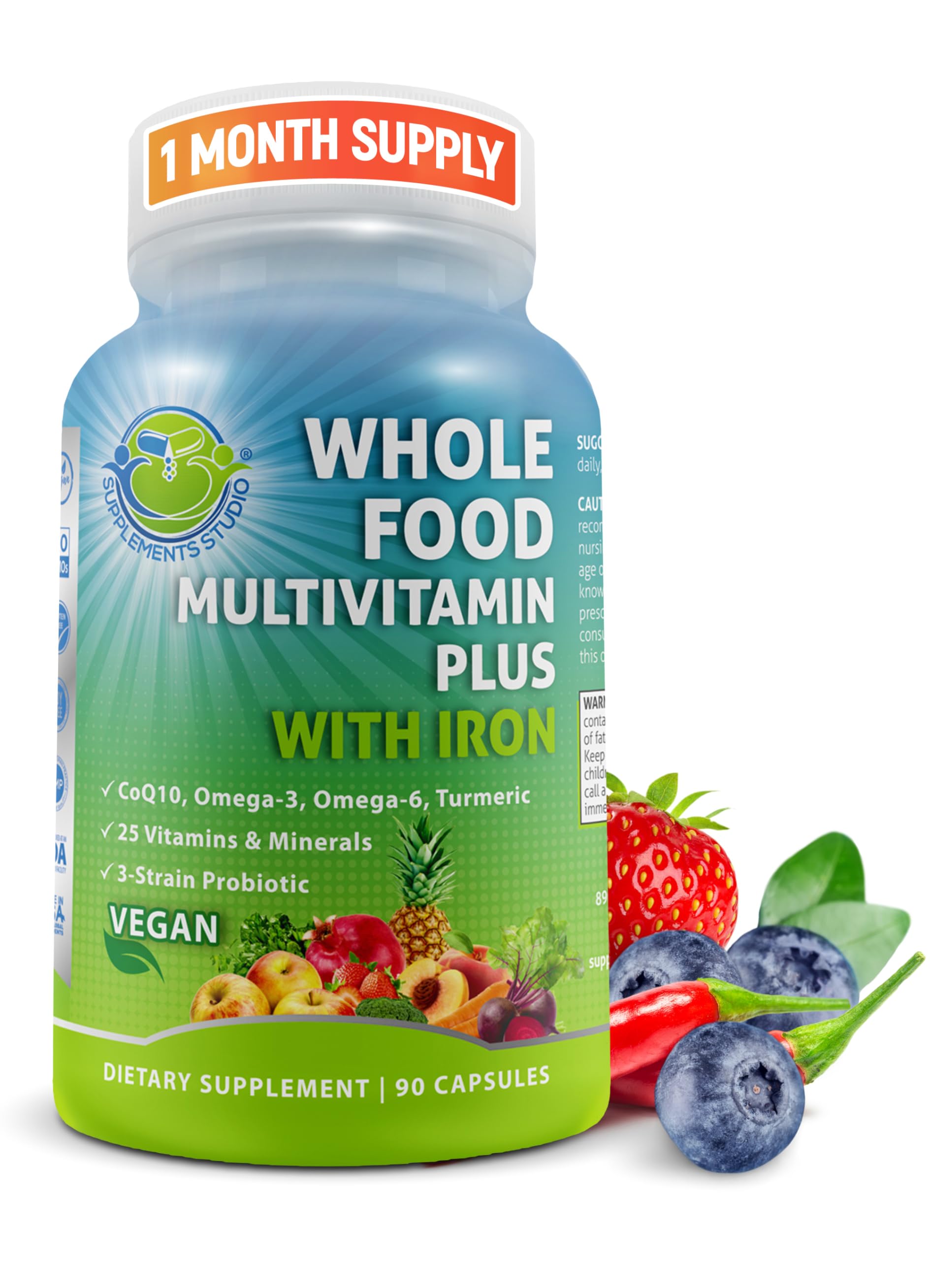 Foto 2 pulgar | Multivitamínico Vegano De Alimentos Integrales Supplements Studio, 90 Unidades - Venta Internacional.