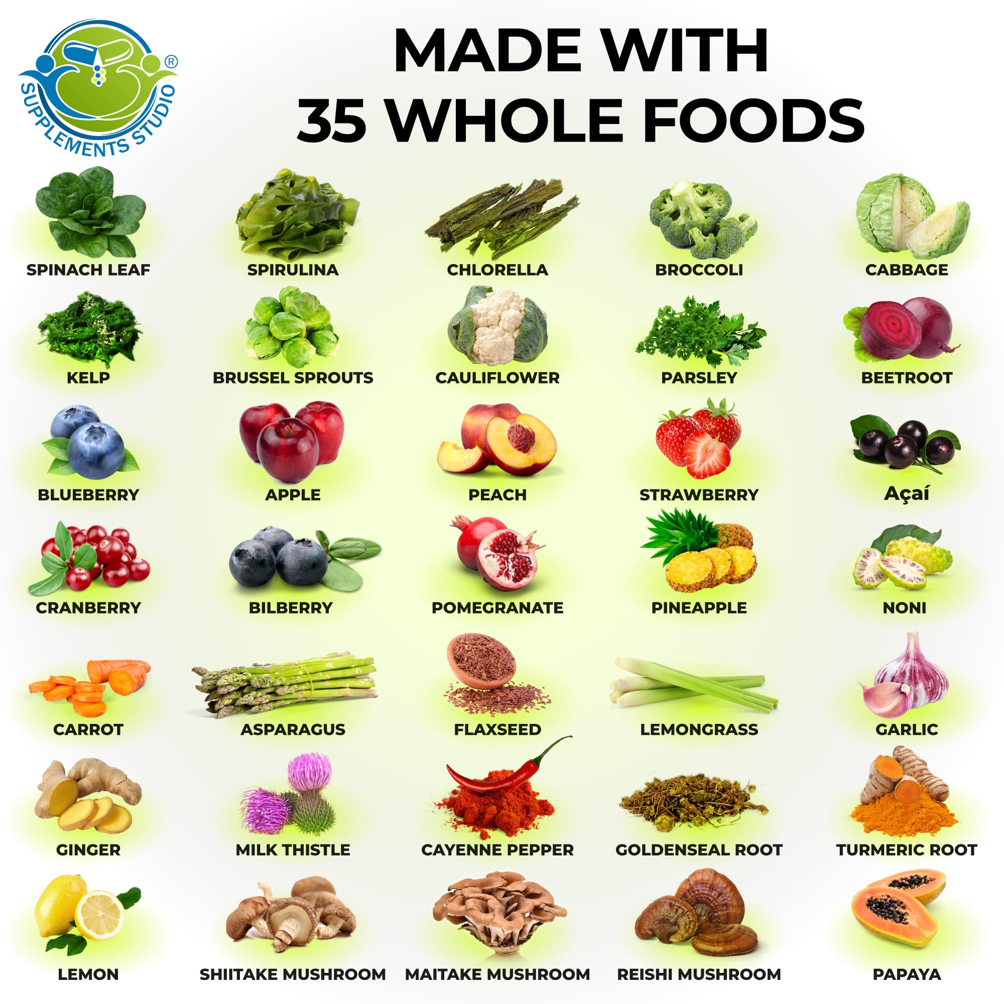 Foto 4 | Multivitamínico Vegano De Alimentos Integrales Supplements Studio, 90 Unidades - Venta Internacional.