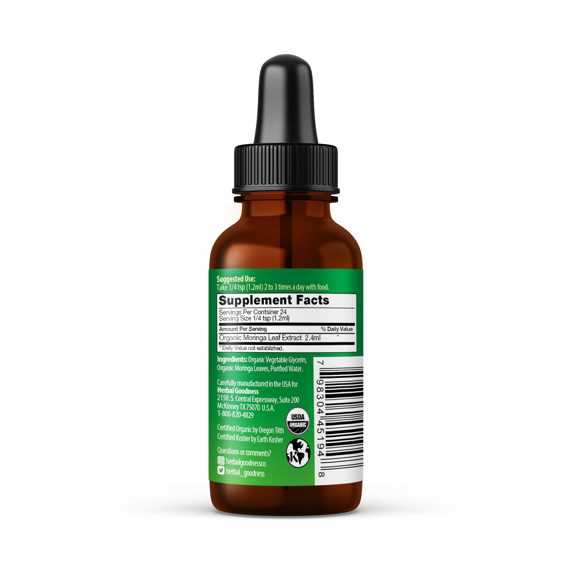 Foto 4 pulgar | Suplemento De Extracto De Hoja De Moringa Y Papaya A Base De Hierbas De 30 Ml Para El Sistema Inmunitario - Vent