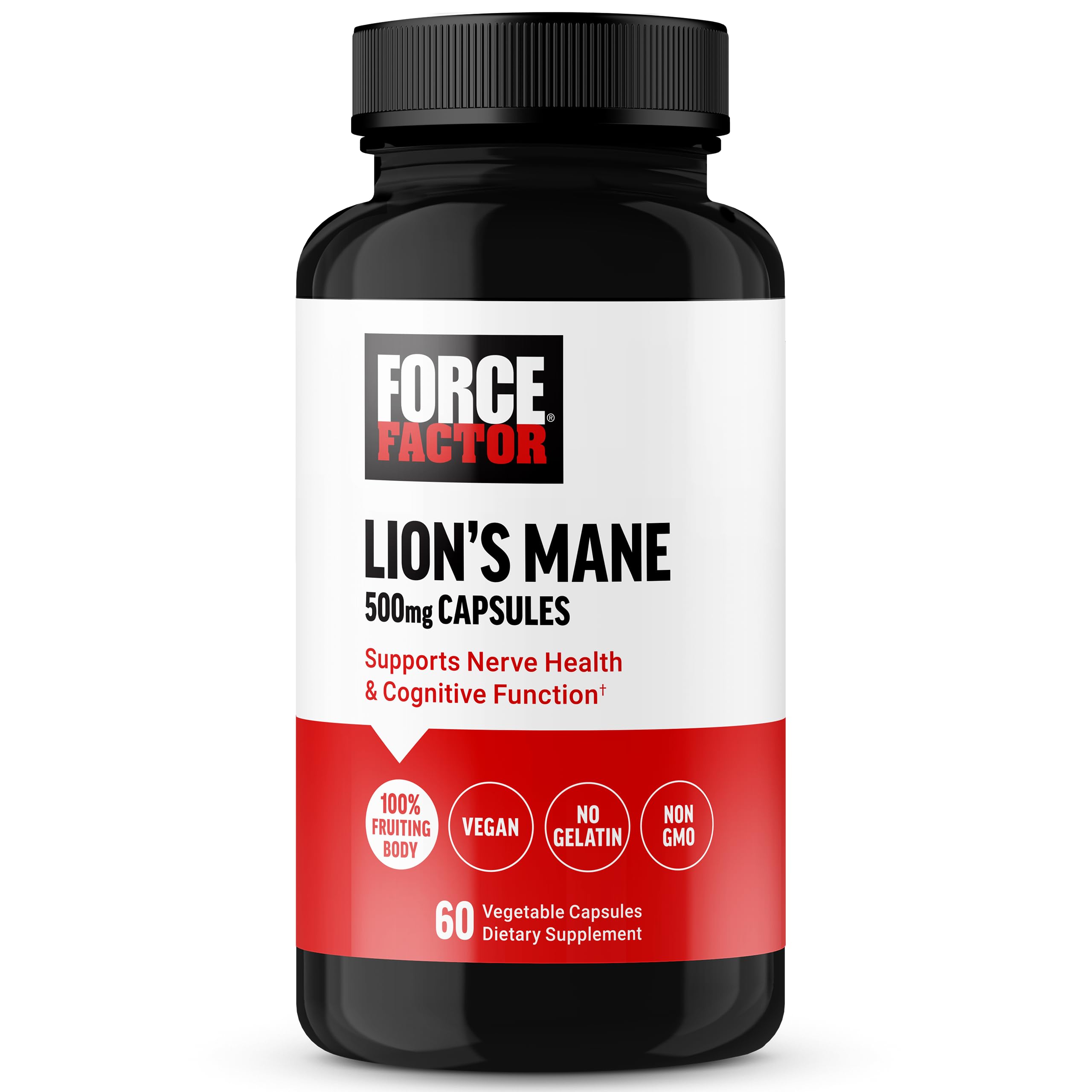 Suplemento Force Factor Lion's Mane Memory & Focus 60 Cápsulas - Venta Internacional.