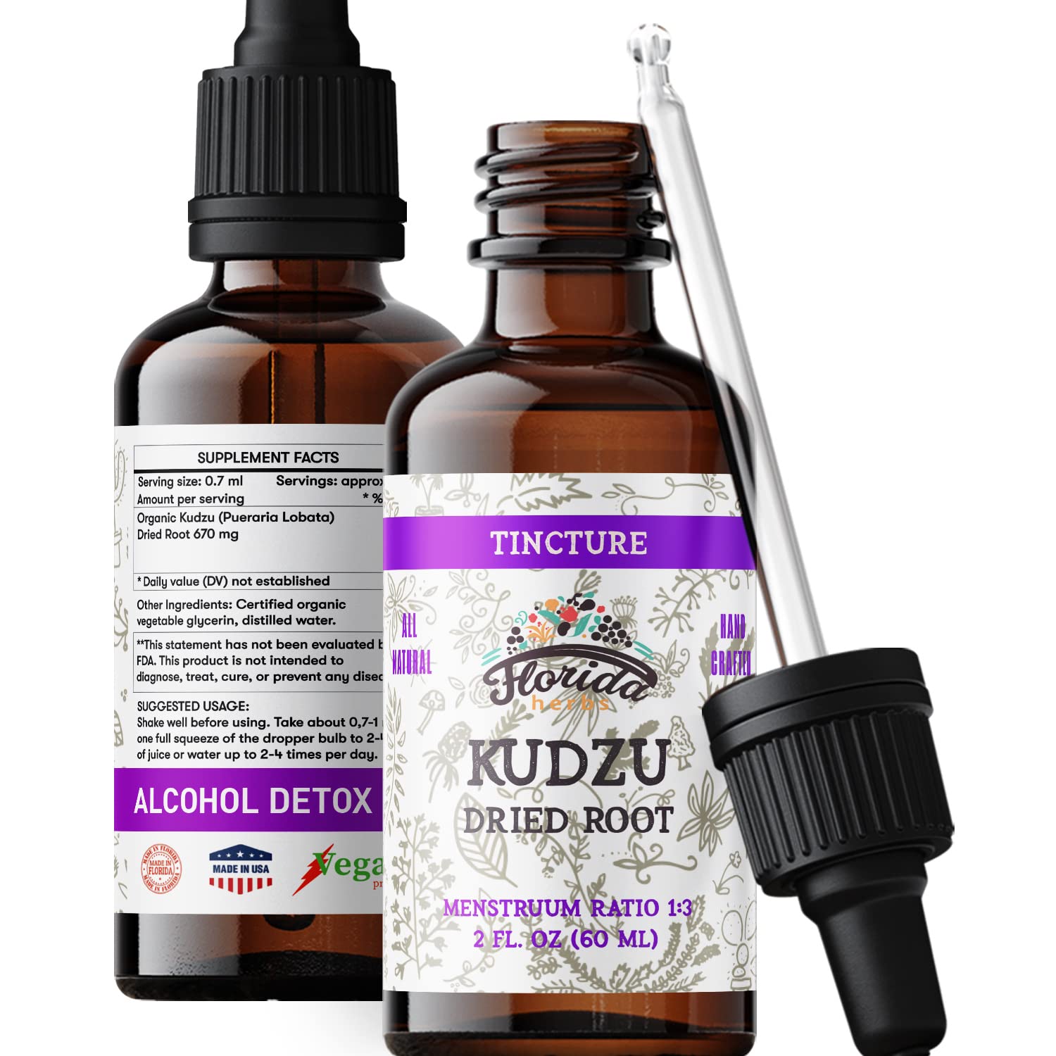 Foto 2 pulgar | Suplemento De Extracto De Kudzu De Florida Herbs, 60 Ml, Para Limpiar El Hígado - Venta Internacional.