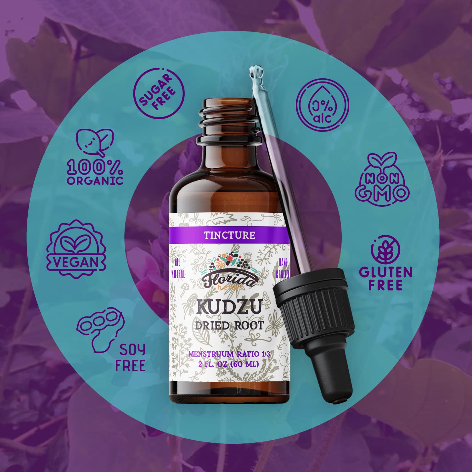 Foto 6 pulgar | Suplemento De Extracto De Kudzu De Florida Herbs, 60 Ml, Para Limpiar El Hígado - Venta Internacional.