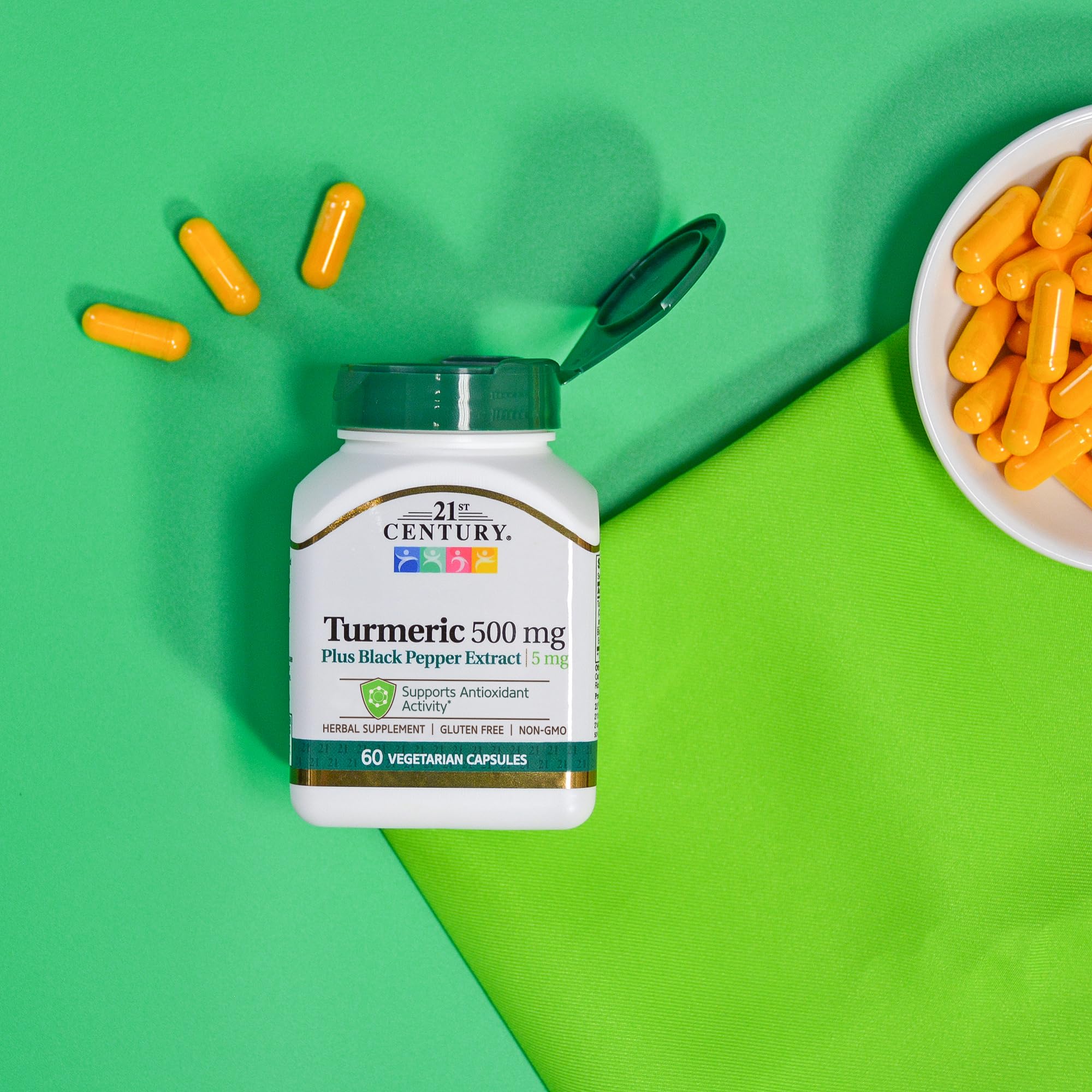 Foto 5 pulgar | Suplemento De 500 Mg De Cúrcuma Del Siglo Xxi Con Pimienta Negra 60 Cápsulas - Venta Internacional.