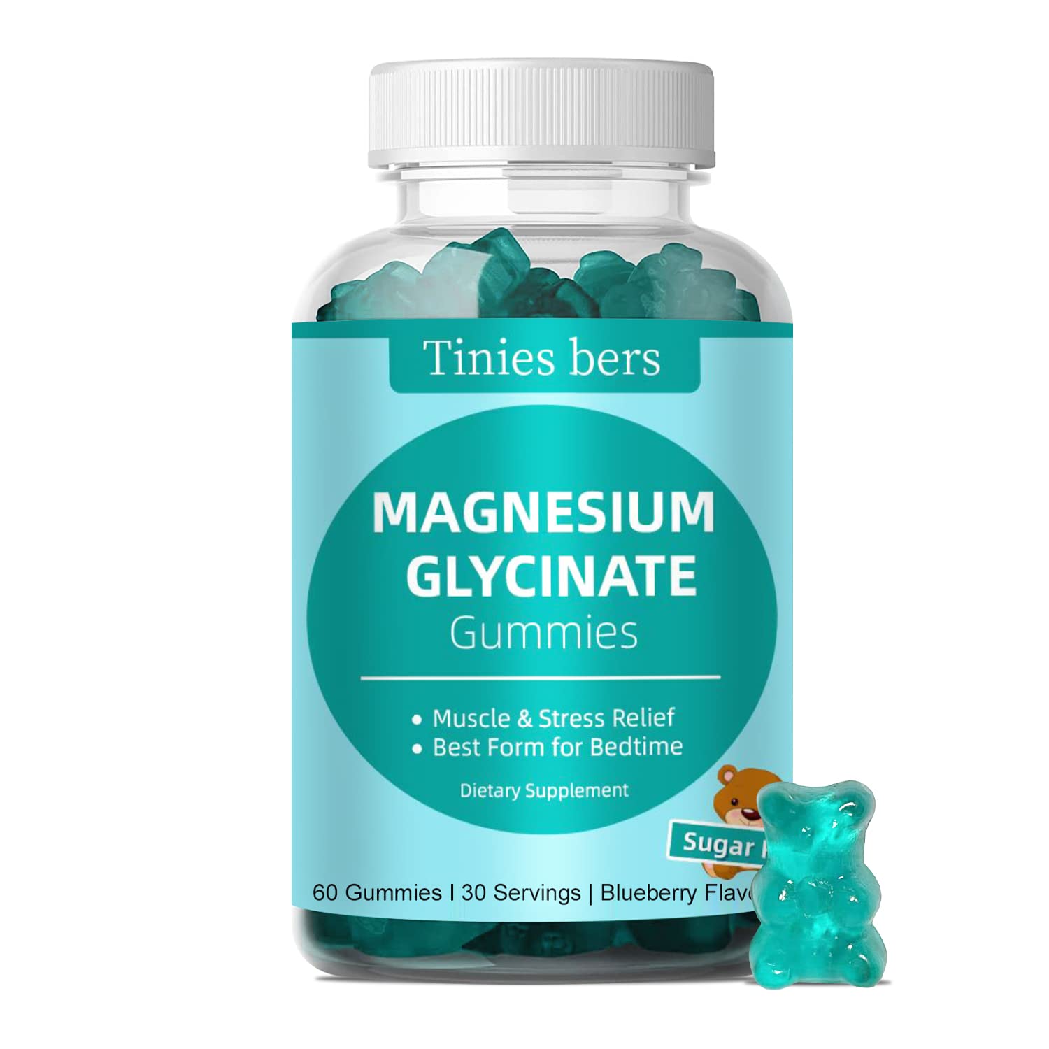 Foto 2 pulgar | Gomitas De Glicinato De Magnesio Supplement Tinies Bers 500 Mg - Venta Internacional.