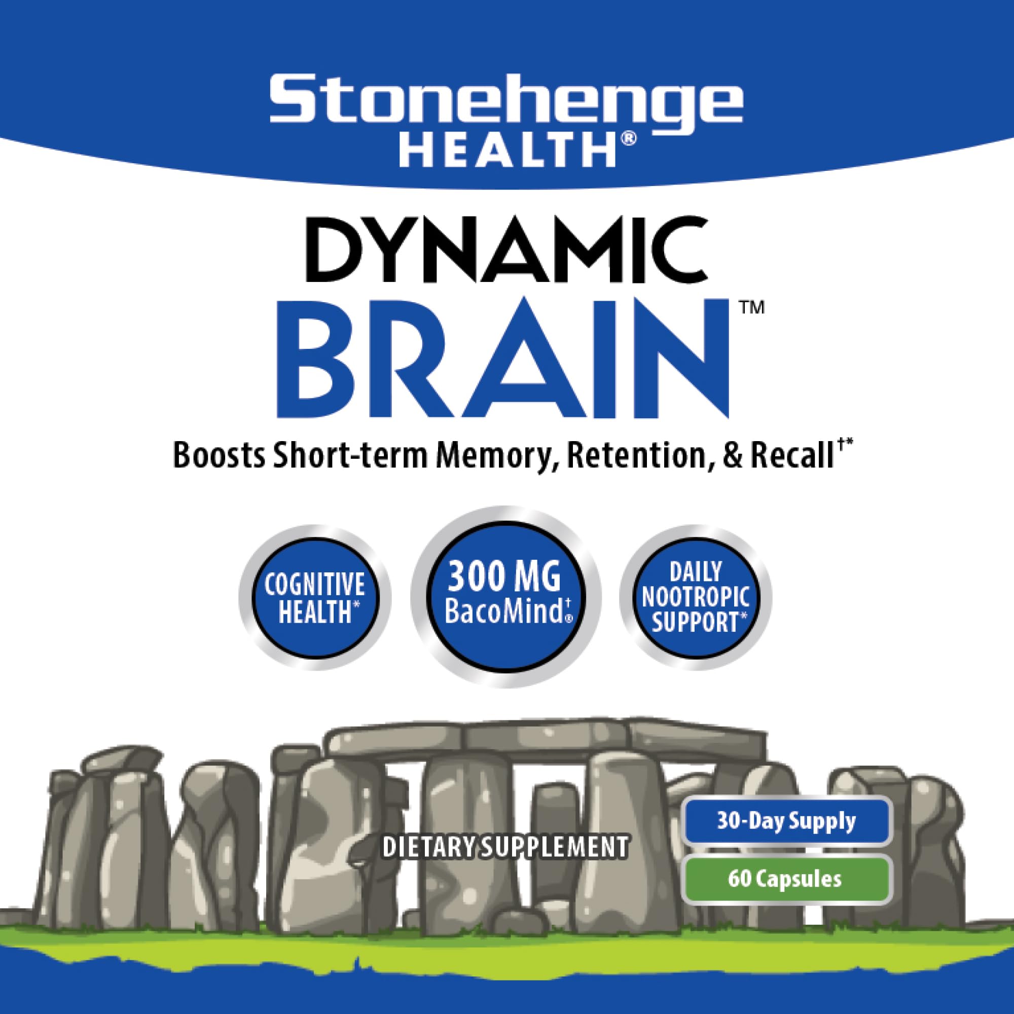 Foto 6 pulgar | Suplemento Stonehenge Health Dynamic Brain Con Bacomind 60 Cápsulas - Venta Internacional.