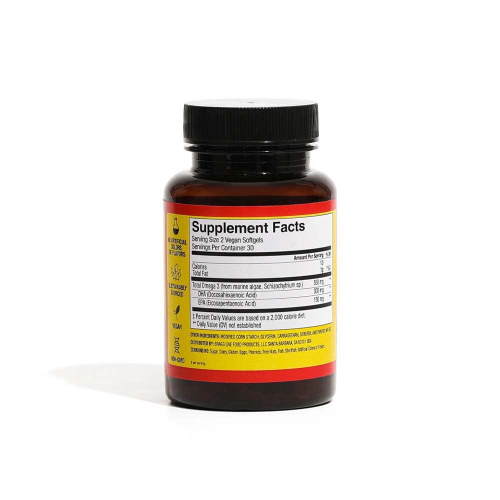 Foto 4 pulgar | Suplemento Bragg Vegan Omega 3 De Origen Sostenible, 60 Cápsulas Blandas - Venta Internacional.