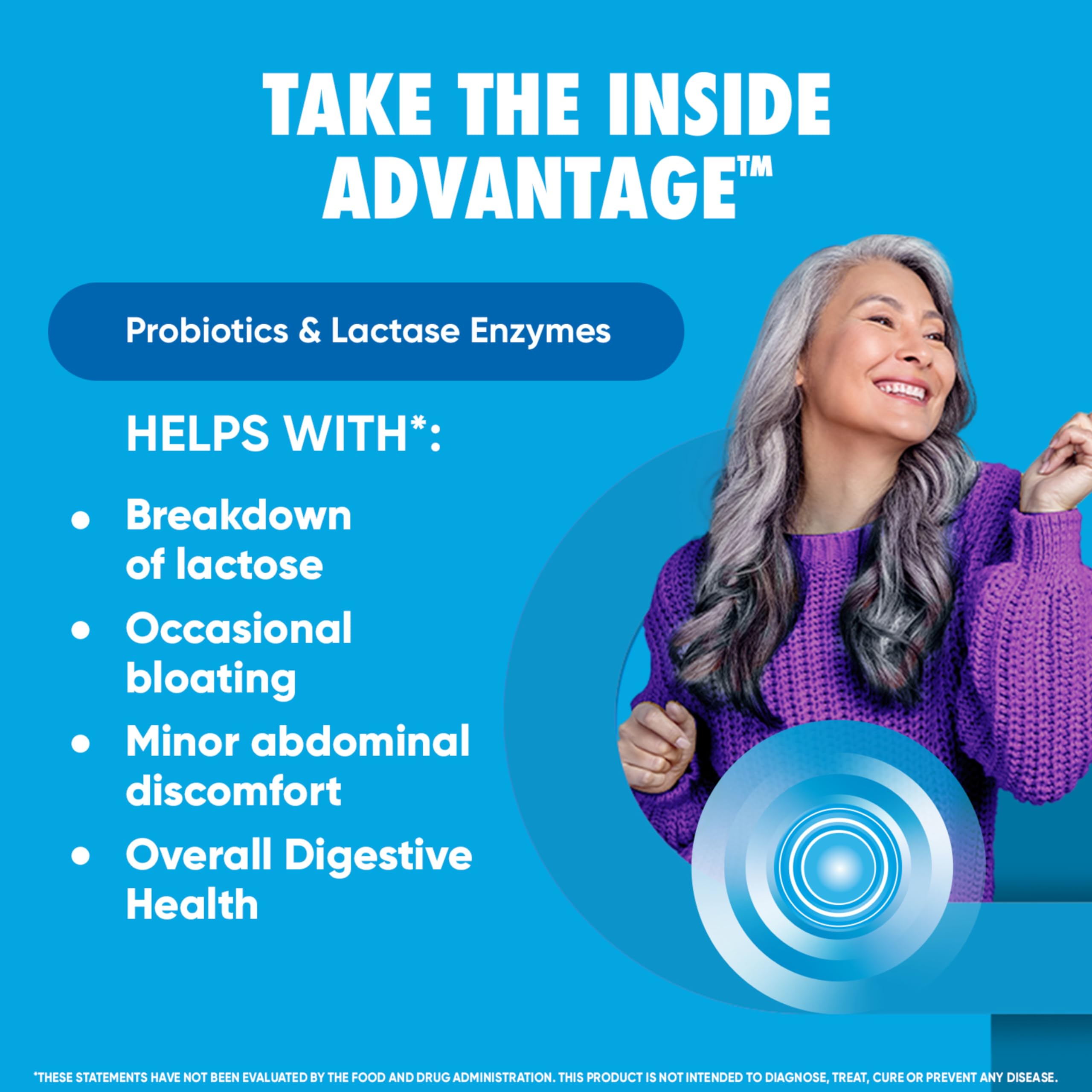 Foto 3 pulgar | Suplemento Digestive Advantage Probiotics + Lactasa 96 Unidades - Venta Internacional.