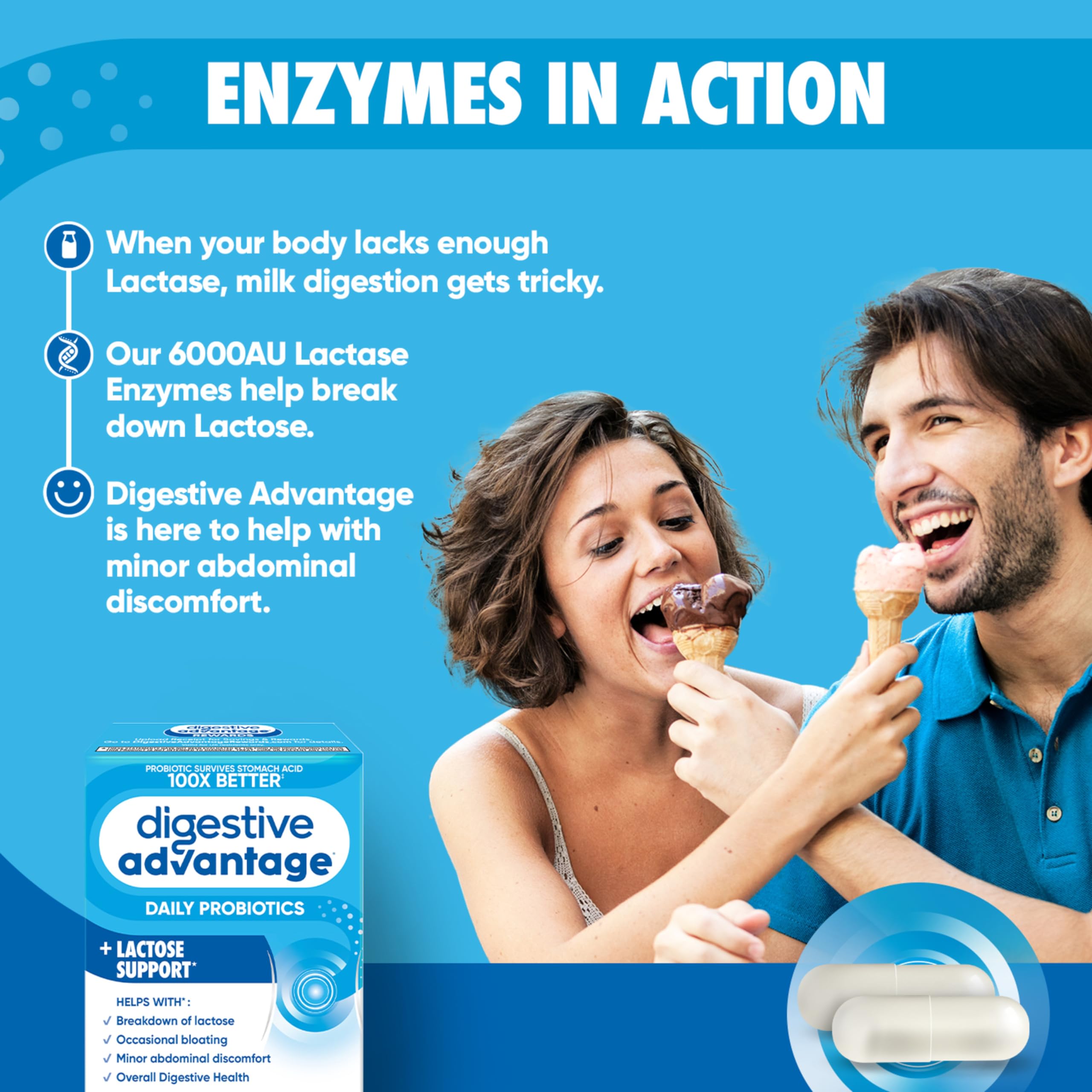 Foto 6 pulgar | Suplemento Digestive Advantage Probiotics + Lactasa 96 Unidades - Venta Internacional.