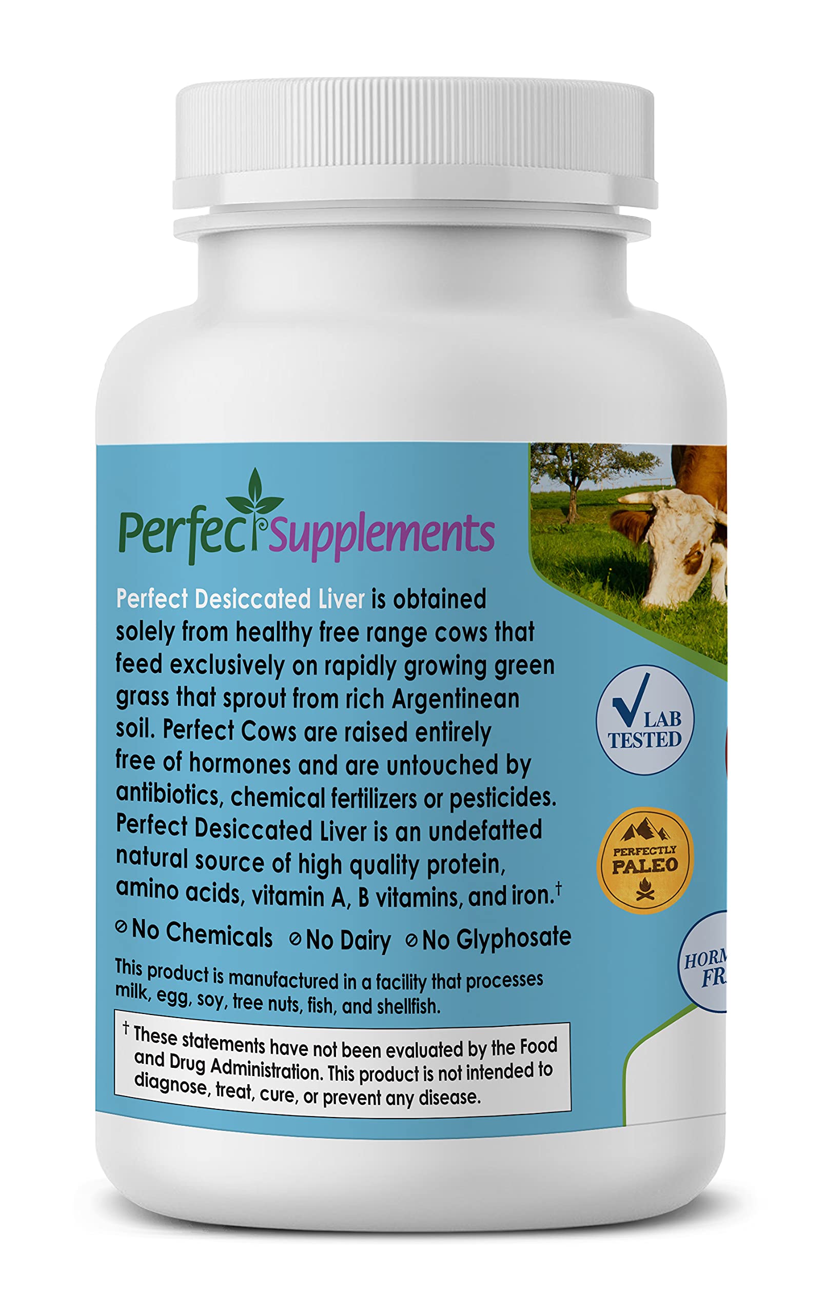 Foto 4 pulgar | Cápsulas De Hígado De Res Desecado Supplement Perfect Supplements - Venta Internacional.