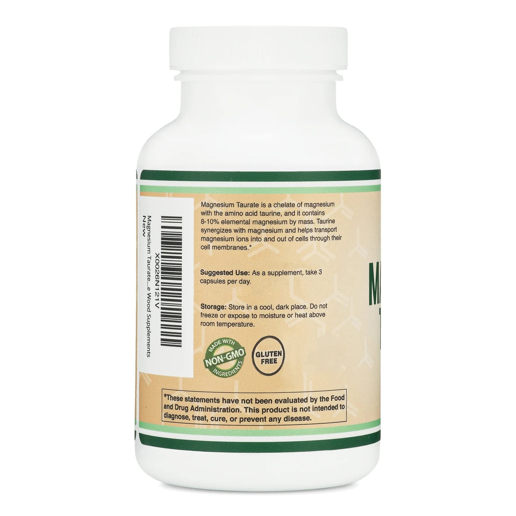 Foto 4 pulgar | Suplemento Double Wood Taurato De Magnesio 1500 Mg 210 Cápsulas - Venta Internacional.