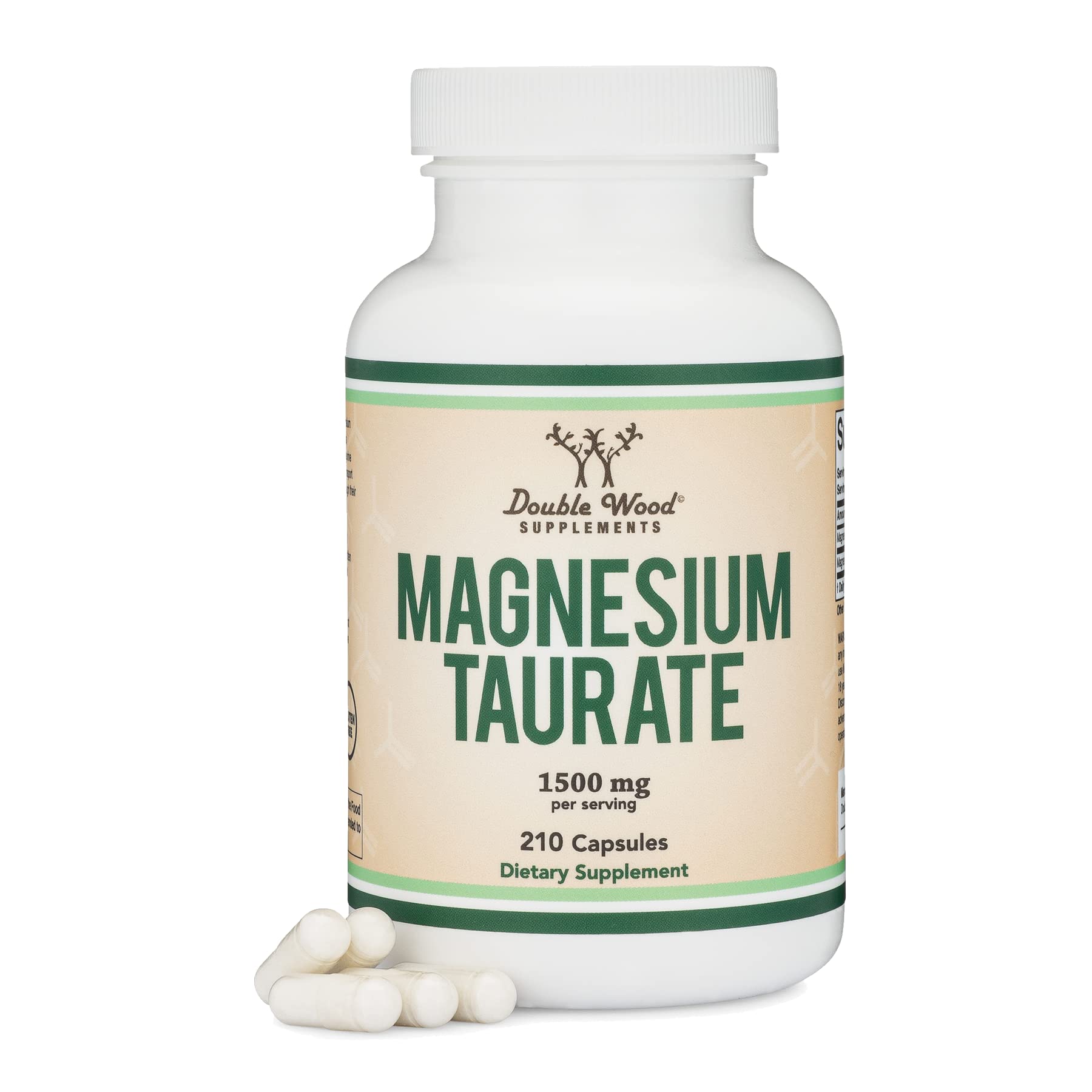 Foto 6 | Suplemento Double Wood Taurato De Magnesio 1500 Mg 210 Cápsulas - Venta Internacional.