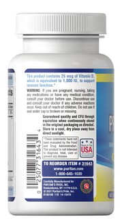 Foto 2 | Suplemento Puritan's Pride Probiotic 10 Con Vitamina D 60 Cápsulas - Venta Internacional.