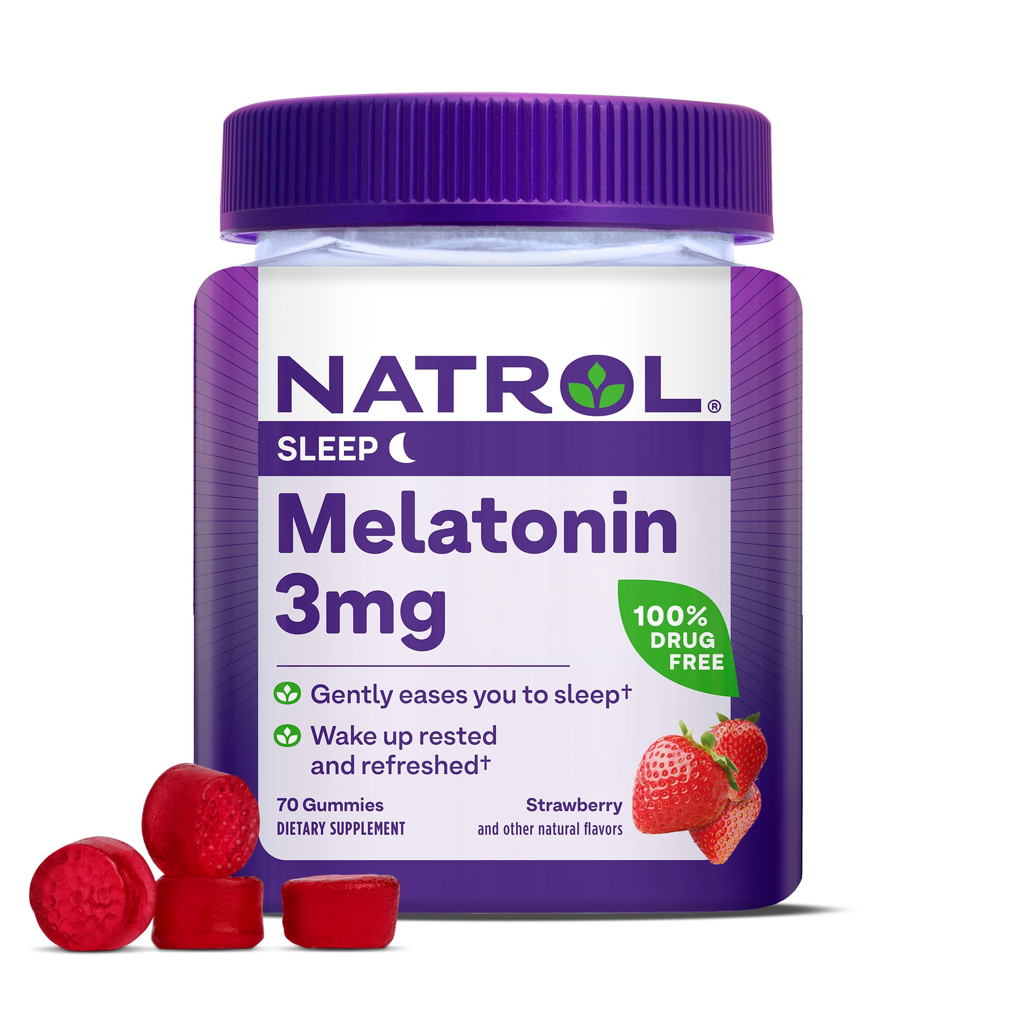 Foto 2 pulgar | Suplemento Natrol, Melatonina, Gomitas Para Dormir De 3 Mg, Suministro Para 70 Días - Venta Internacional.
