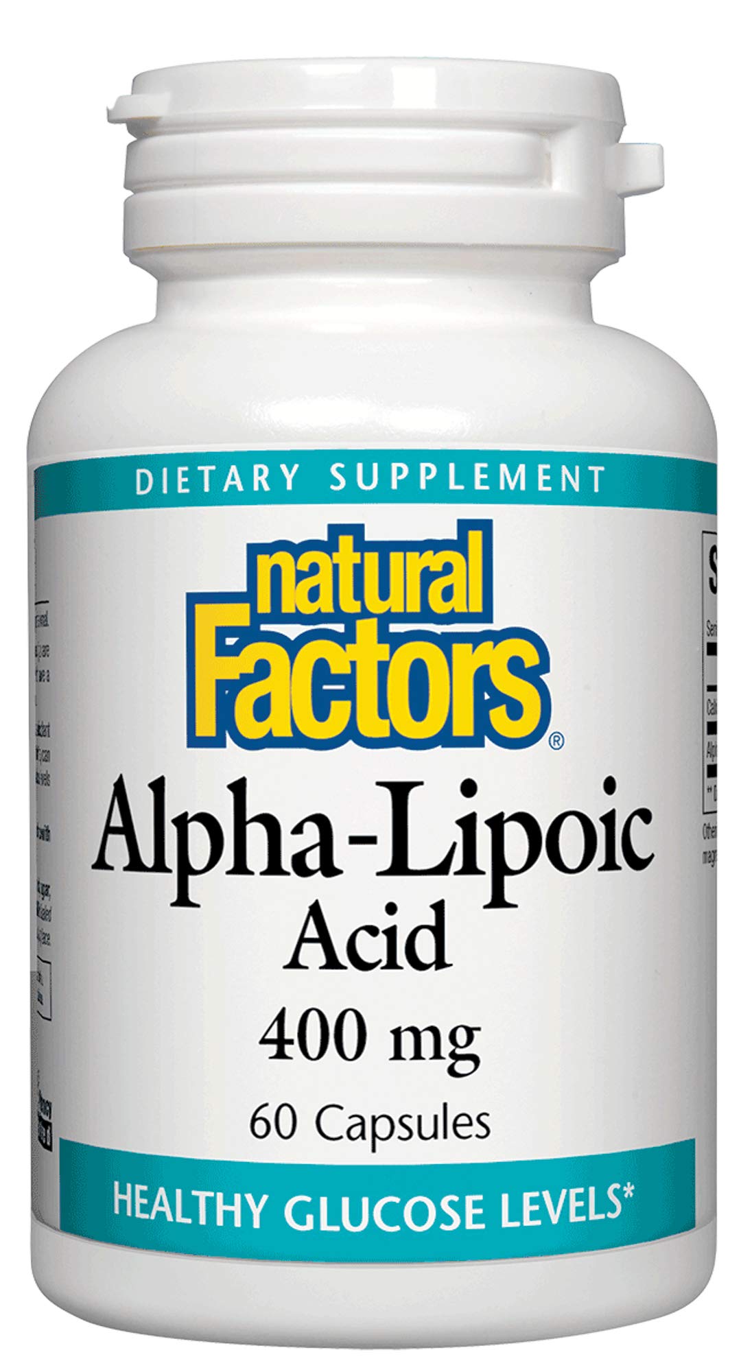 Foto 2 pulgar | Suplemento De Ácido Alfa Lipoico De Natural Factors 400 Mg 60 Cápsulas - Venta Internacional.