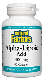 Foto 1 | Suplemento De Ácido Alfa Lipoico De Natural Factors 400 Mg 60 Cápsulas - Venta Internacional.