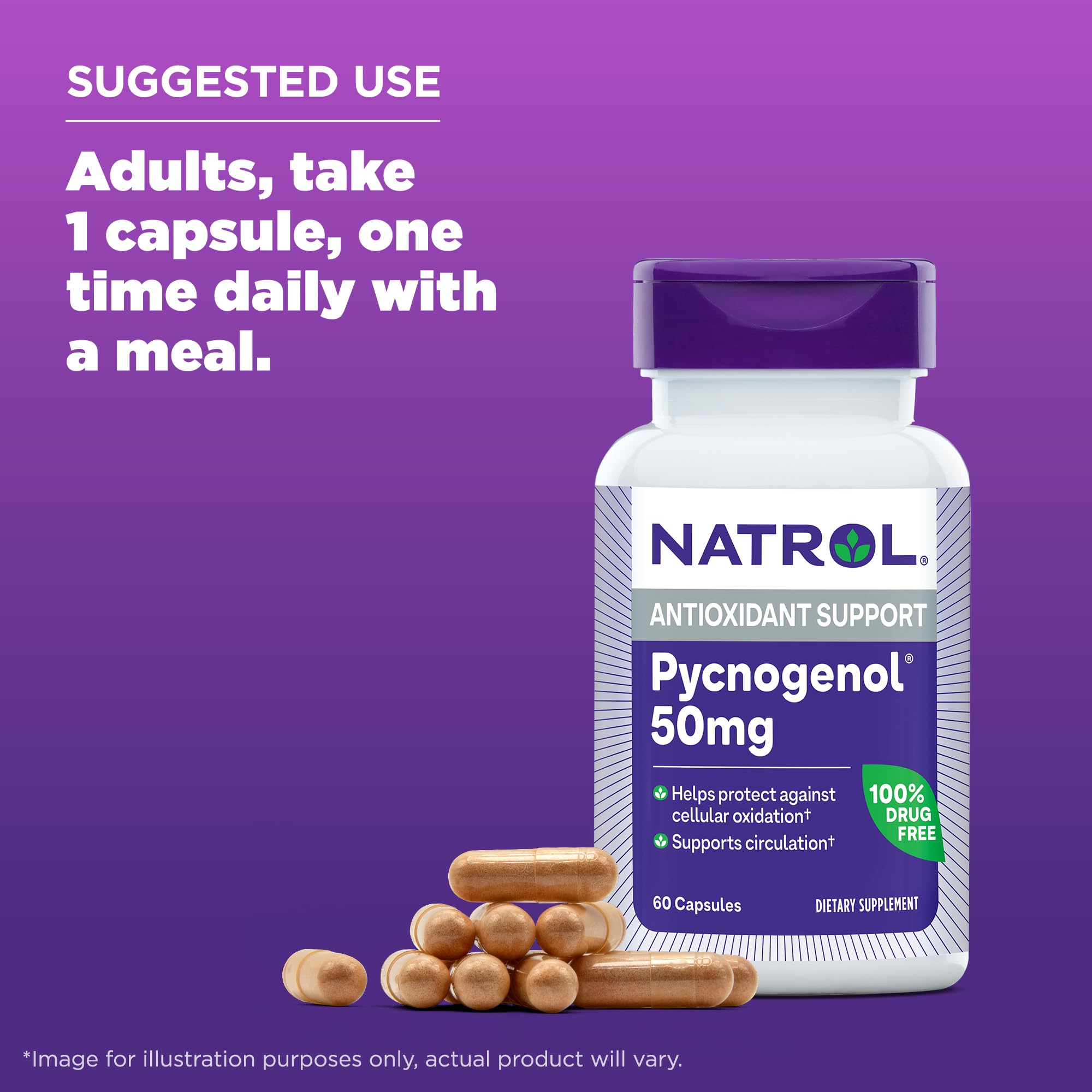 Foto 7 pulgar | Suplemento Natrol Pycnogenol En Cápsulas De 50 Mg, 60 Unidades - Venta Internacional.