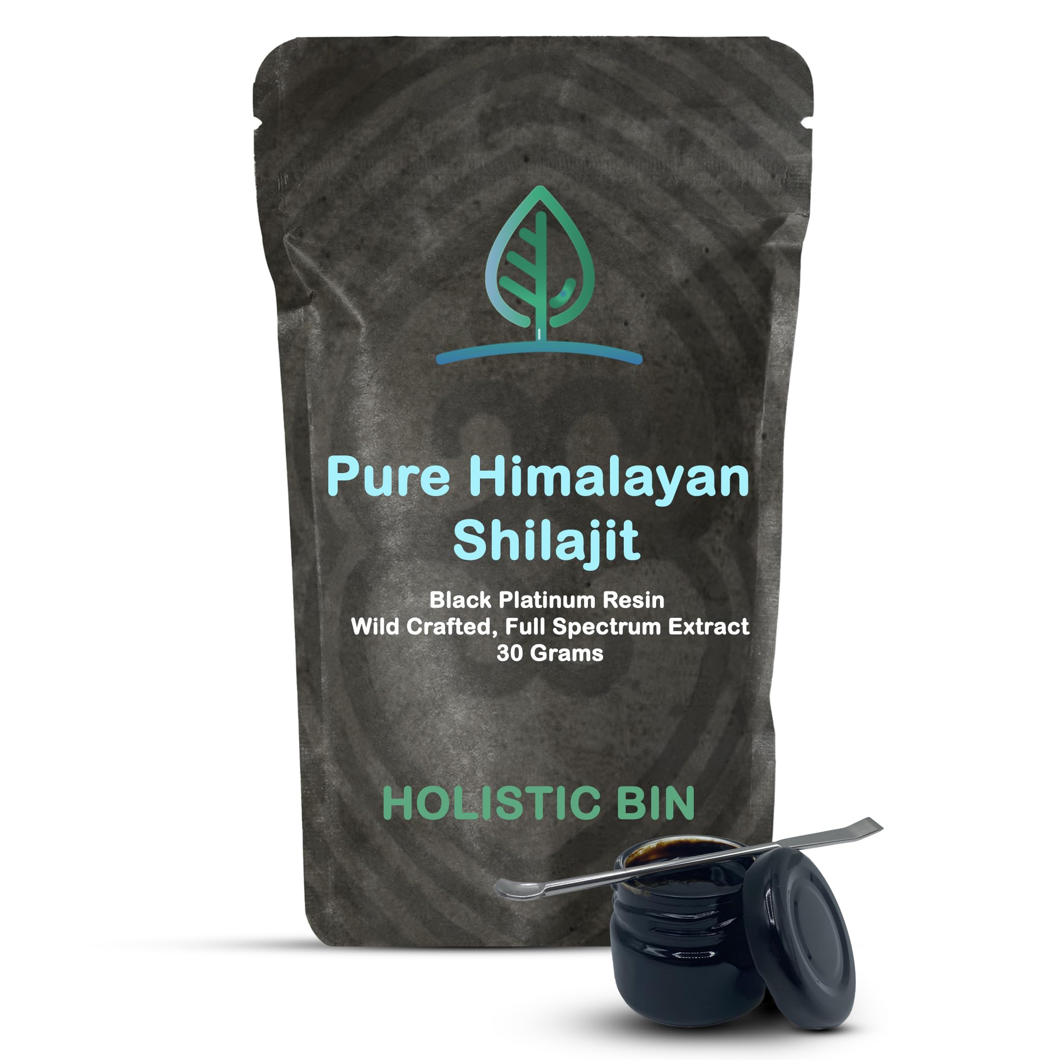 Suplemento Holistic Bin, Resina De Shilajit De Platino Negro, 34 G - Venta Internacional.