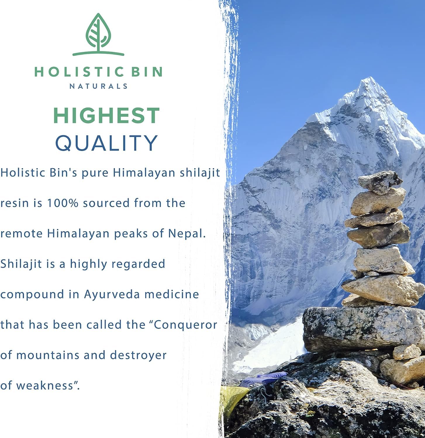 Foto 3 | Suplemento Holistic Bin, Resina De Shilajit De Platino Negro, 34 G - Venta Internacional.