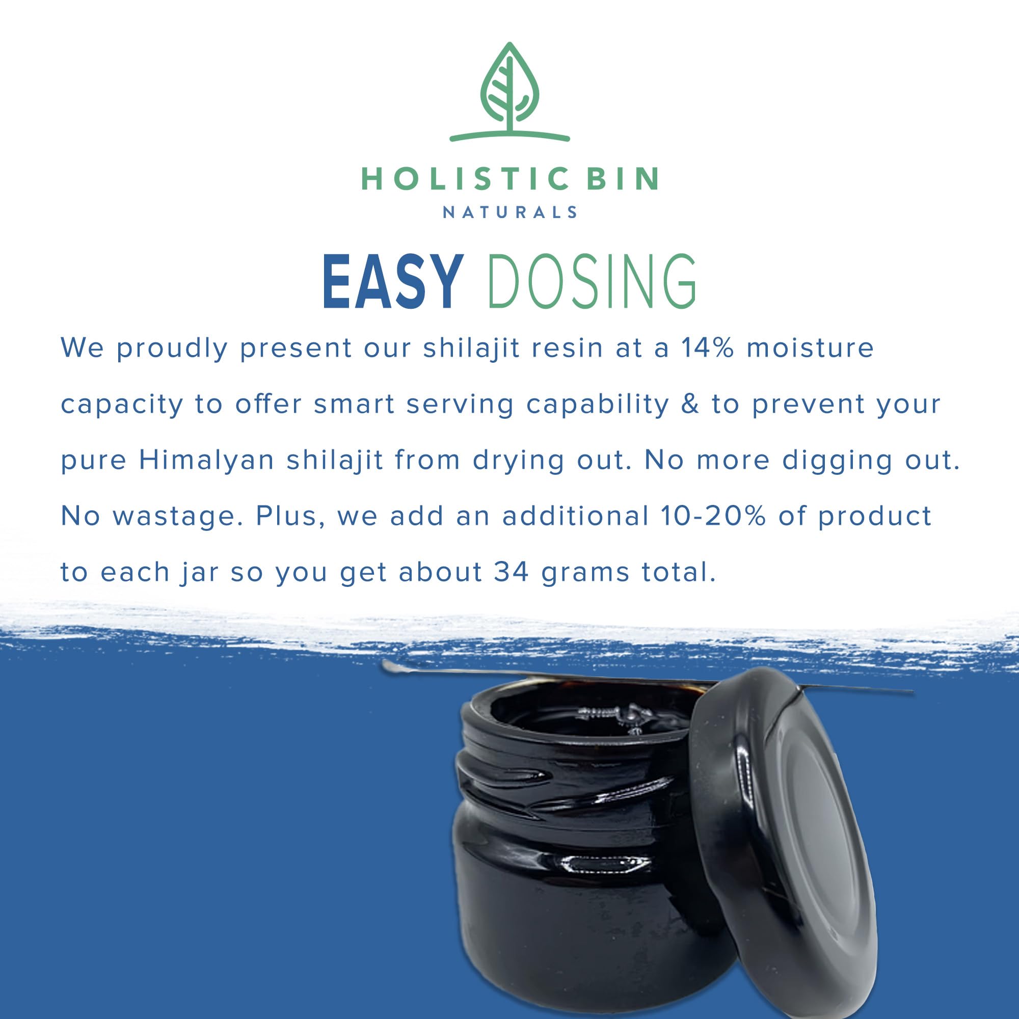 Foto 6 pulgar | Suplemento Holistic Bin, Resina De Shilajit De Platino Negro, 34 G - Venta Internacional.