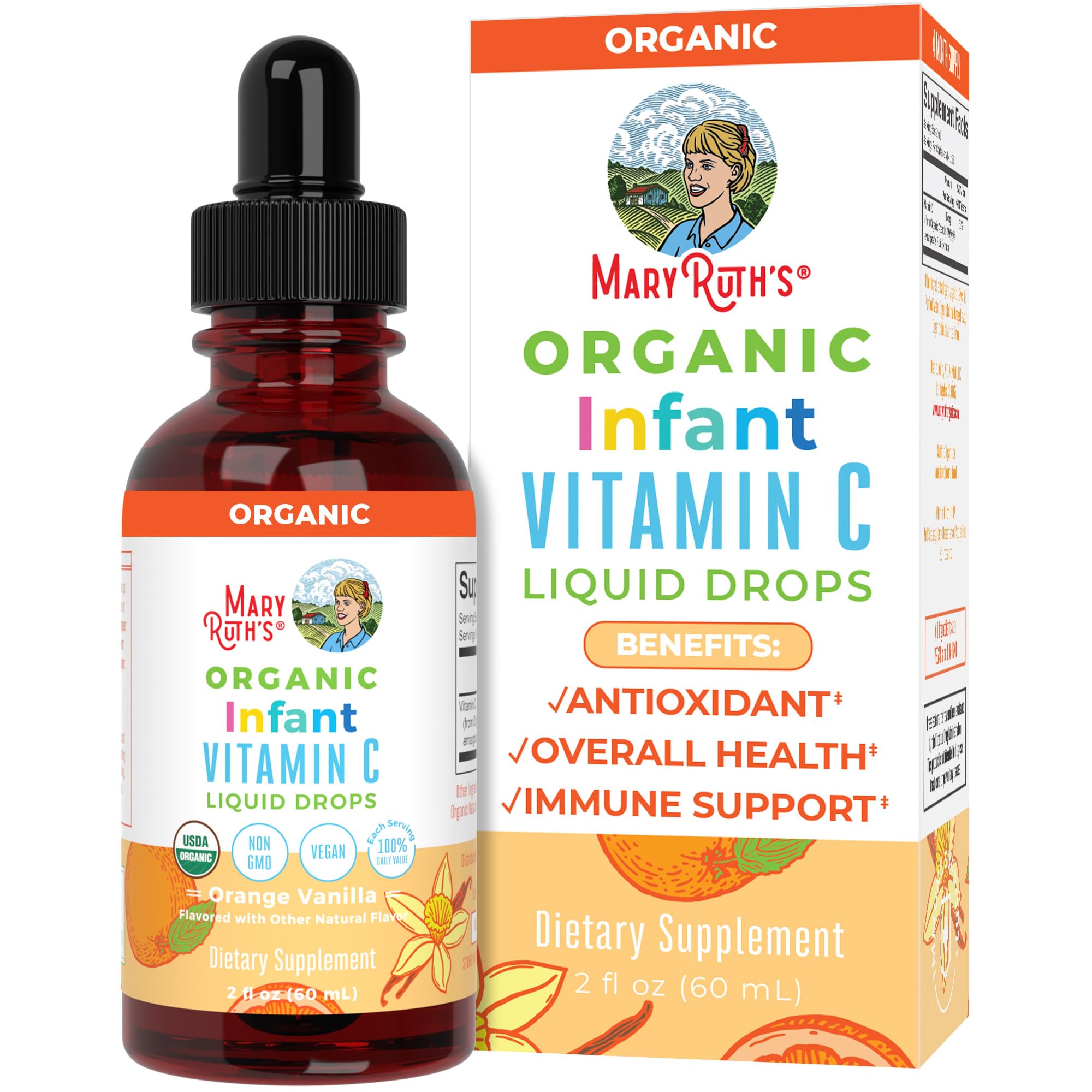 Foto 2 pulgar | Gotas de Vitamina C Maryruth Organics para Bebés De 0 A 12 Meses - Venta Internacional