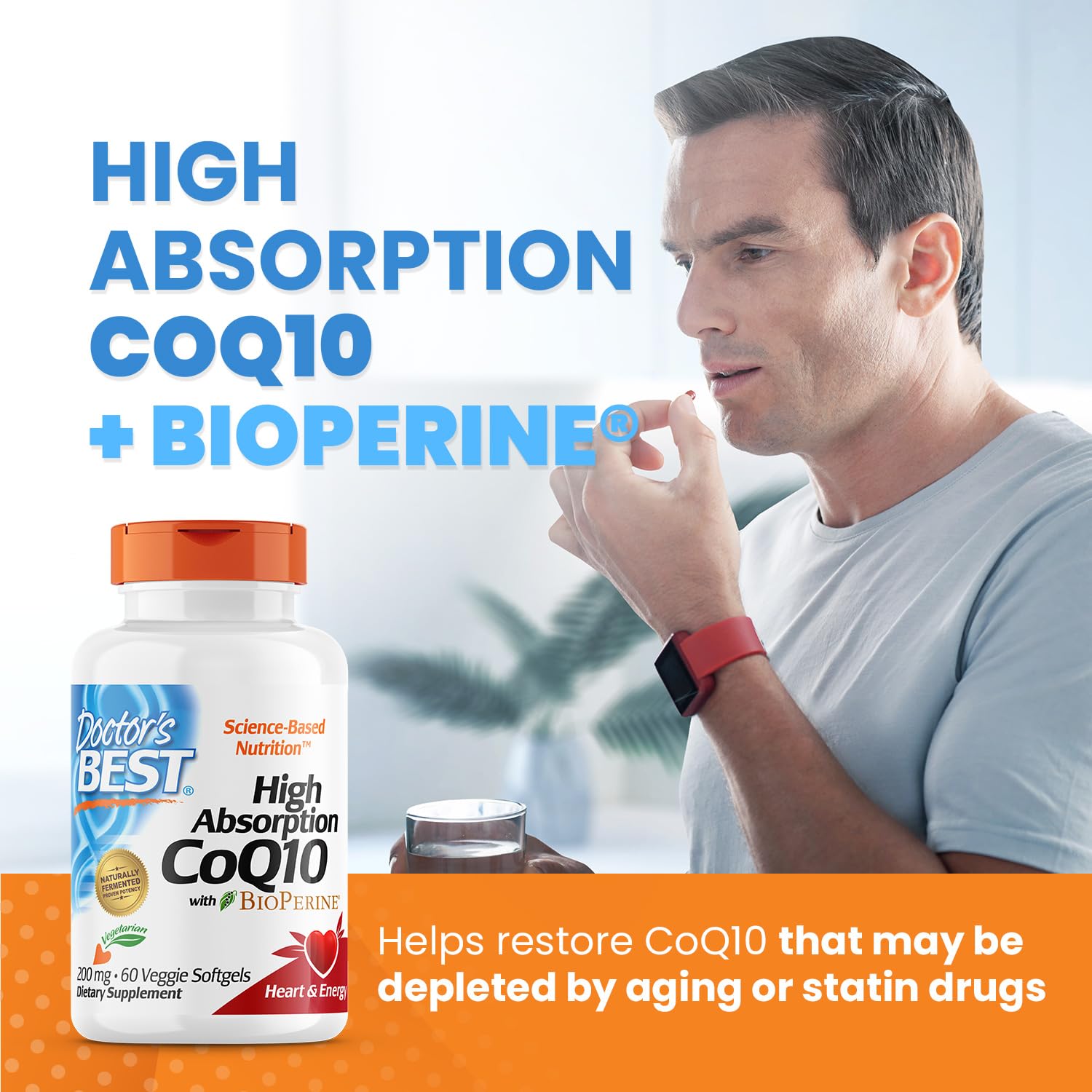 Foto 6 pulgar | Supplement Doctor's Best Coq10 De Alta Absorción 200 Mg 60 Cápsulas Blandas - Venta Internacional.