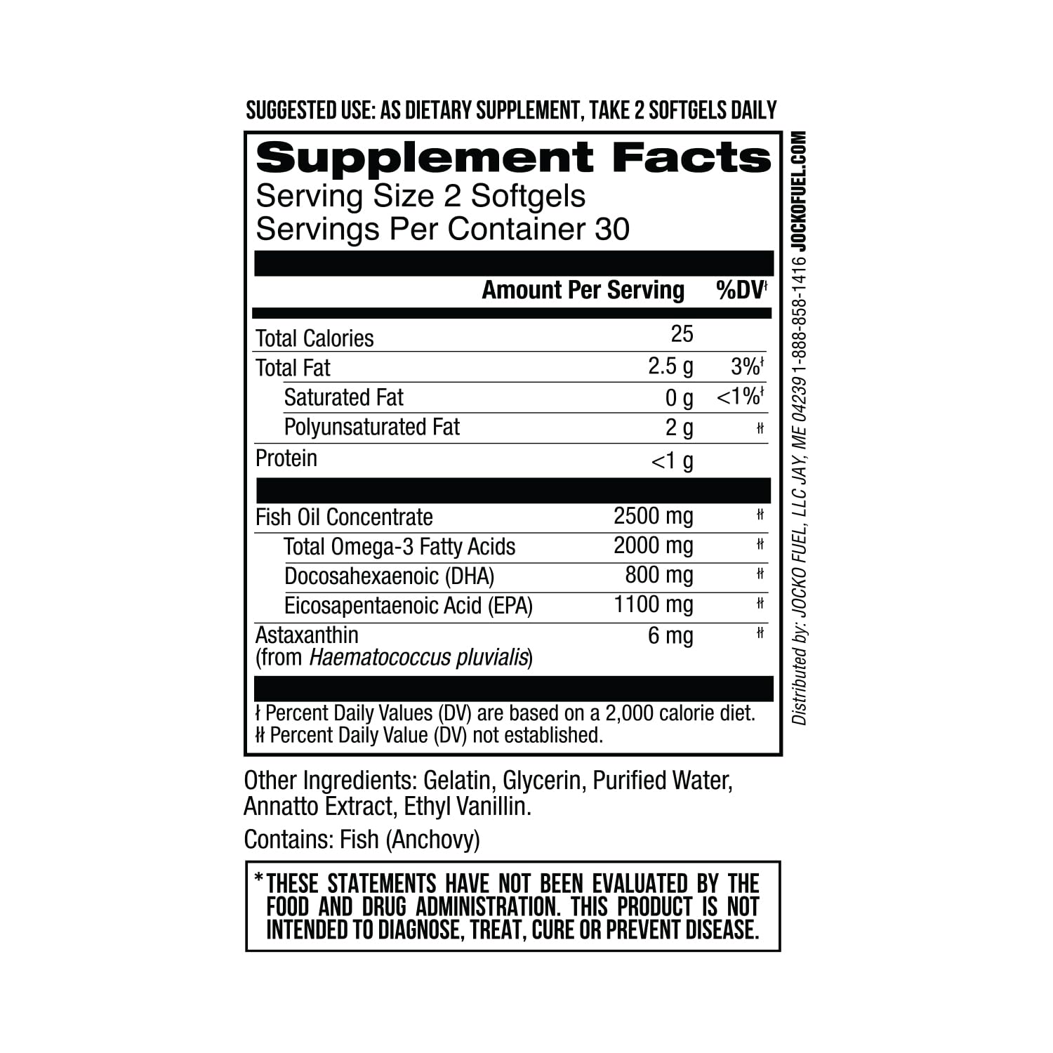 Foto 3 pulgar | Suplemento De Aceite De Pescado Jocko Fuel Omega 3 2000 Mg 30 Cápsulas - Venta Internacional.